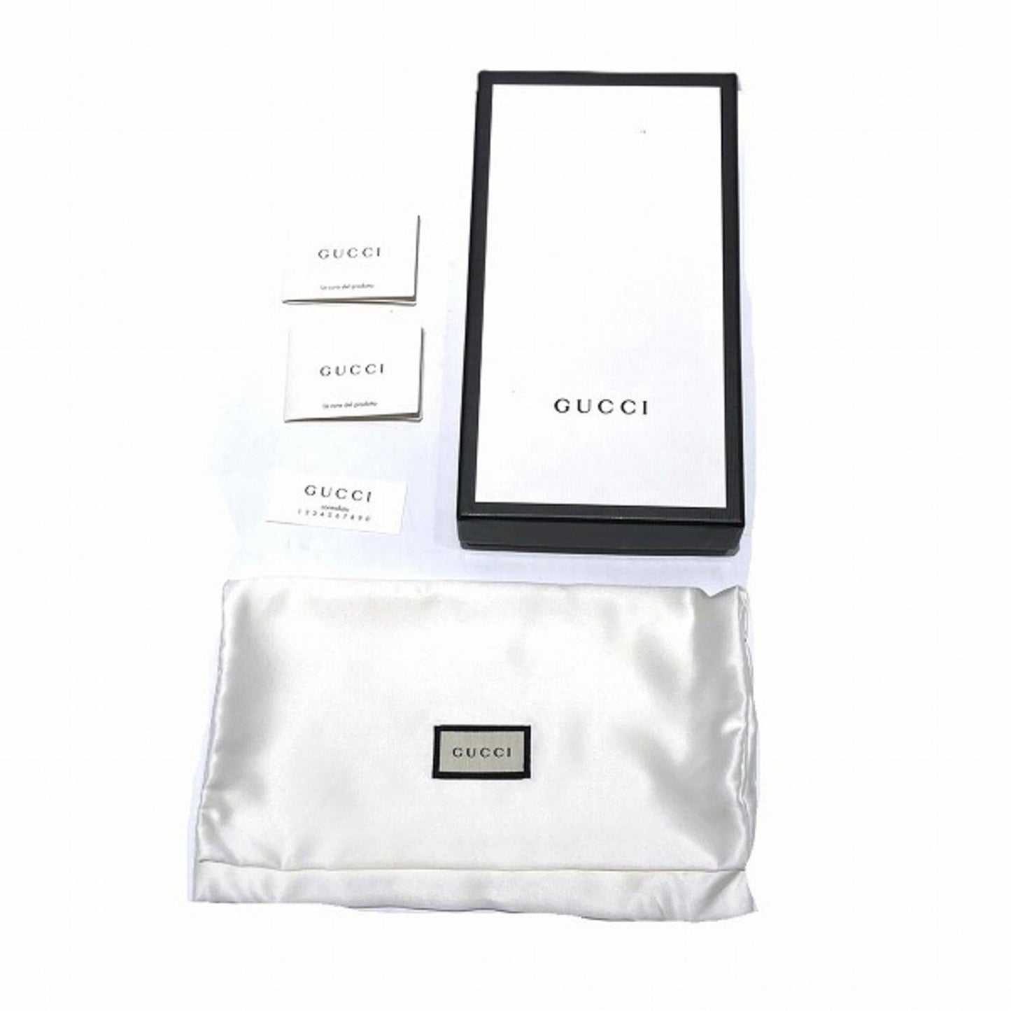 Gucci Black Leather Long Wallet (Bi-Fold)