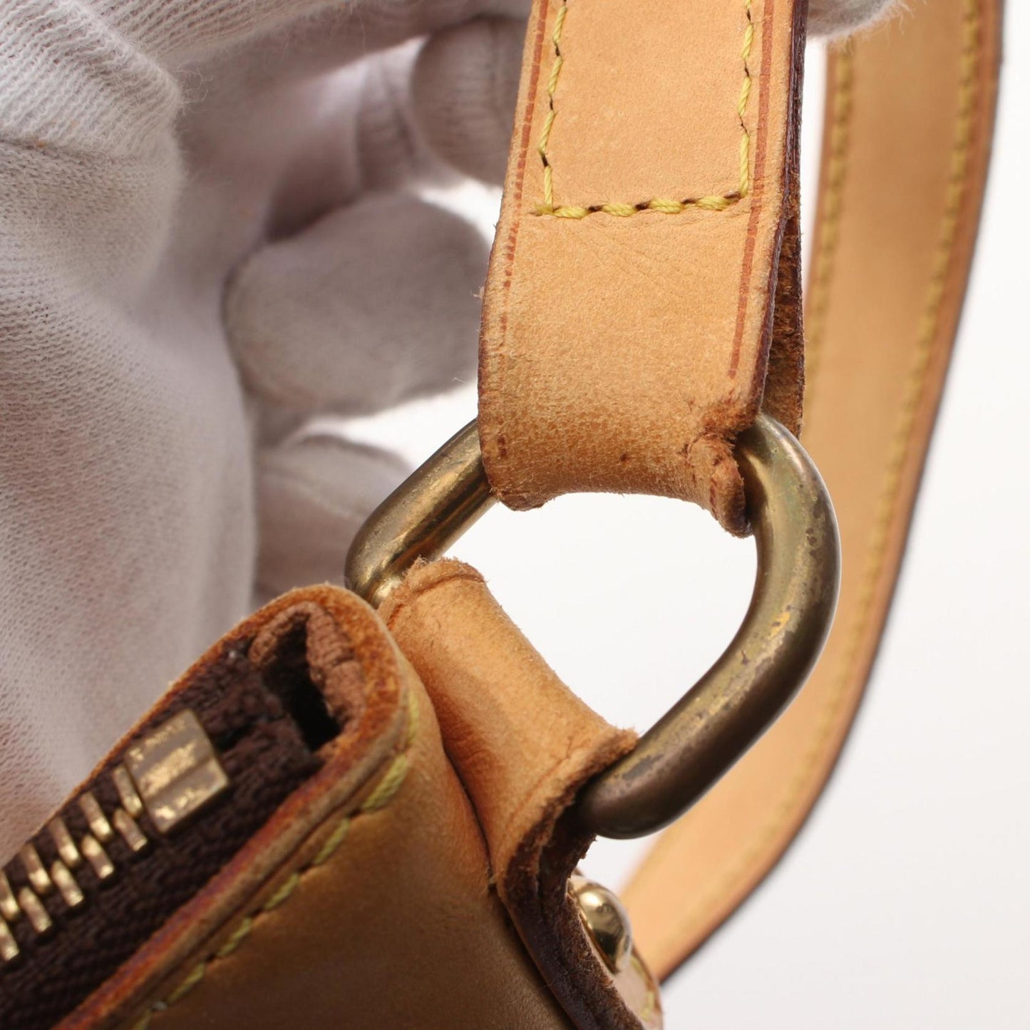Louis Vuitton Brown Coated Canvas Leather Shoulder Bag