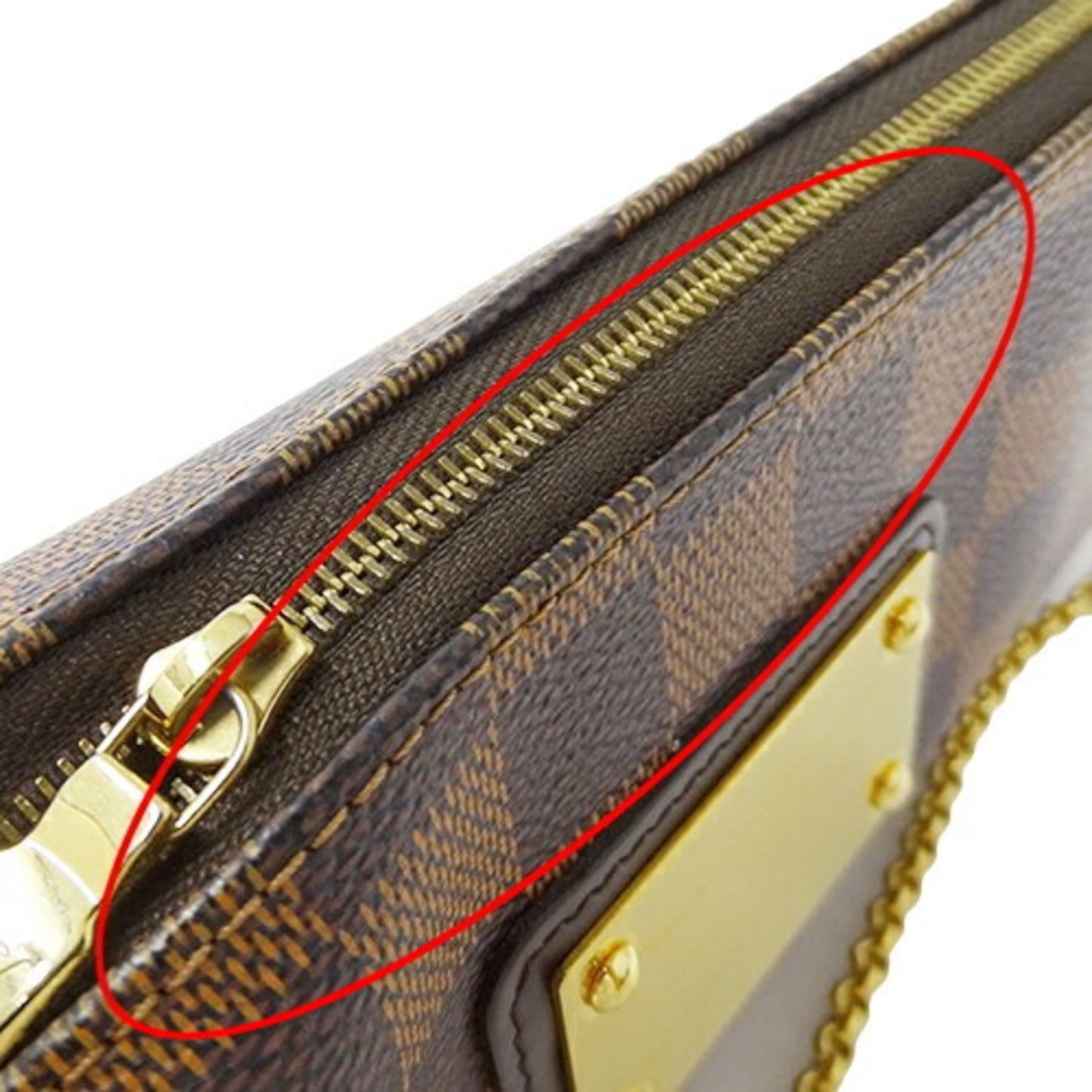 Louis Vuitton Brown Damier Canvas Ebene Damier Canvas Handbag Pouch Shoulder Bag