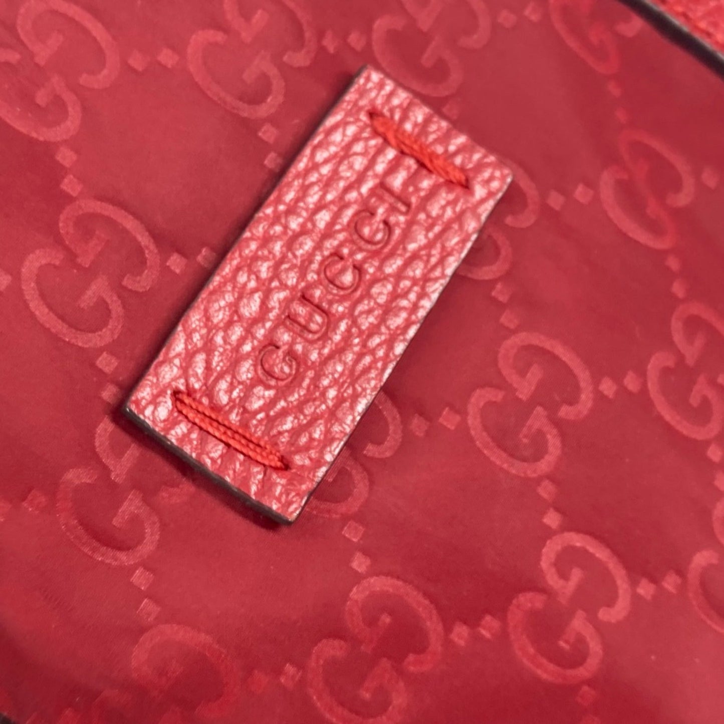 Gucci Red Cloth Tote Bag