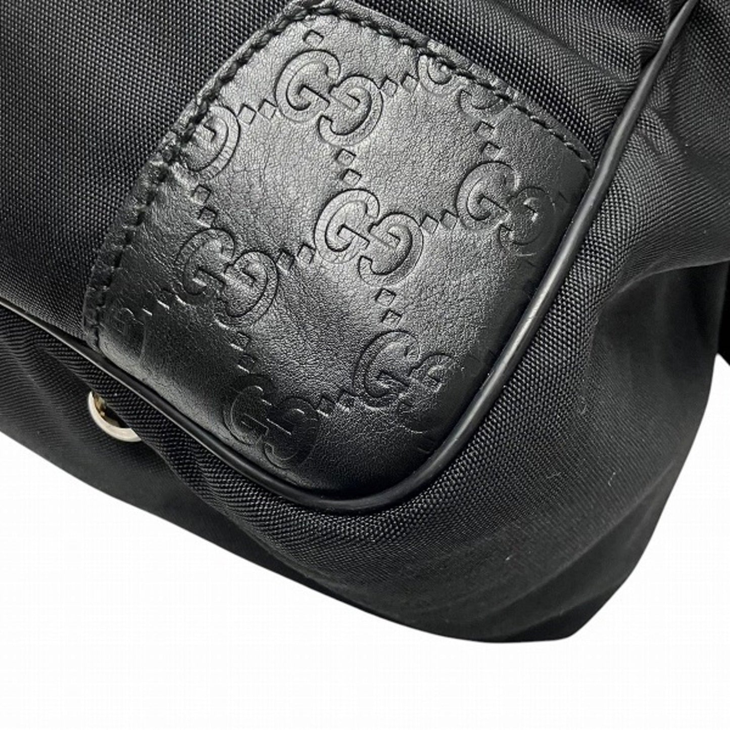 Gucci Black Nylon Leather Shoulder Bag