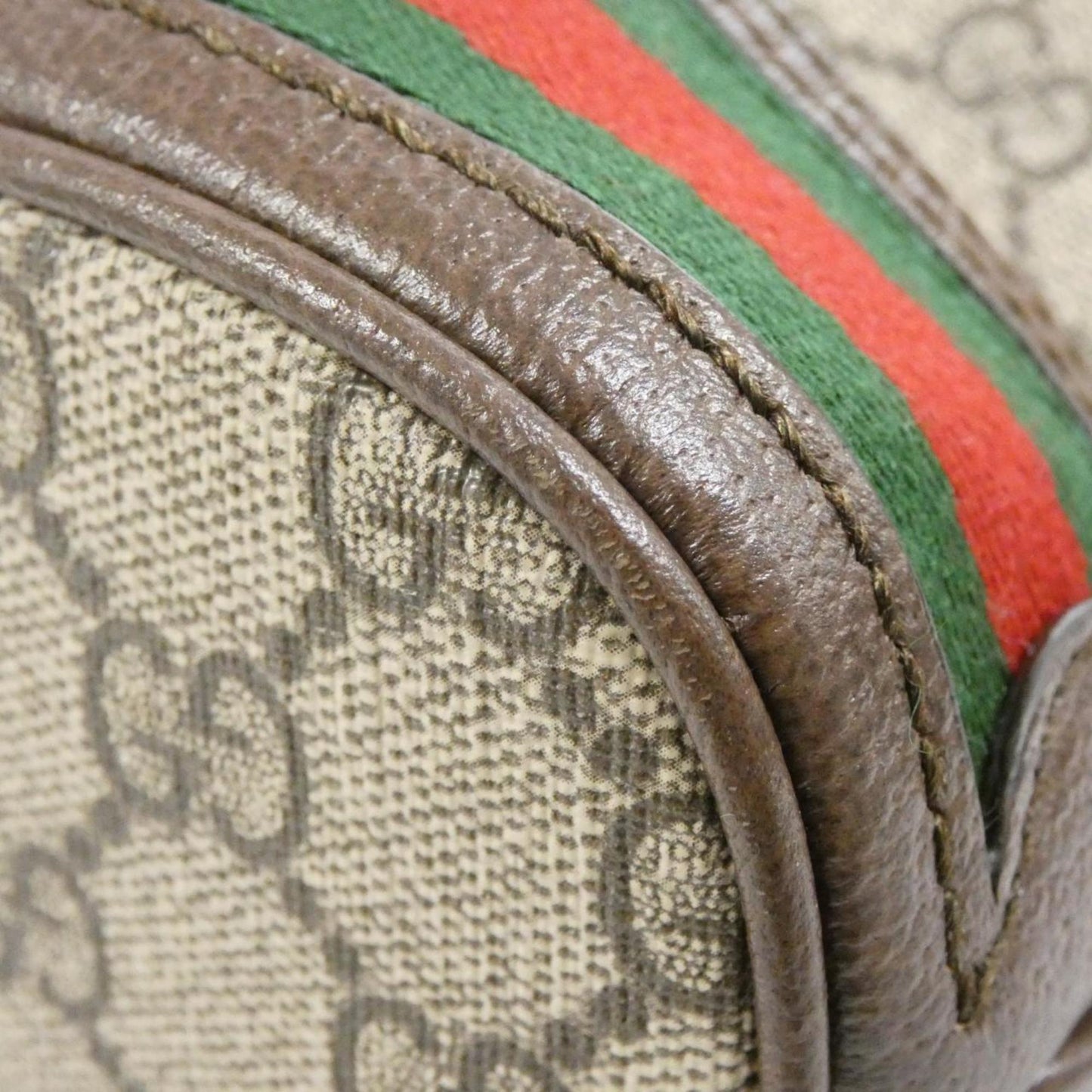 Gucci Ophidia Beige Brown Gg Supreme Leather Shoulder Bag