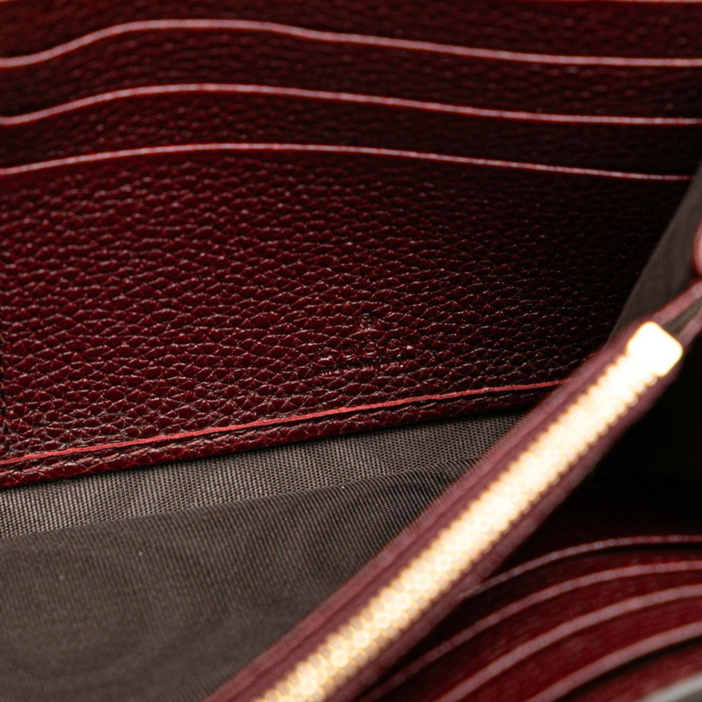 Gucci Wine Leather Long Wallet (Bi-Fold)