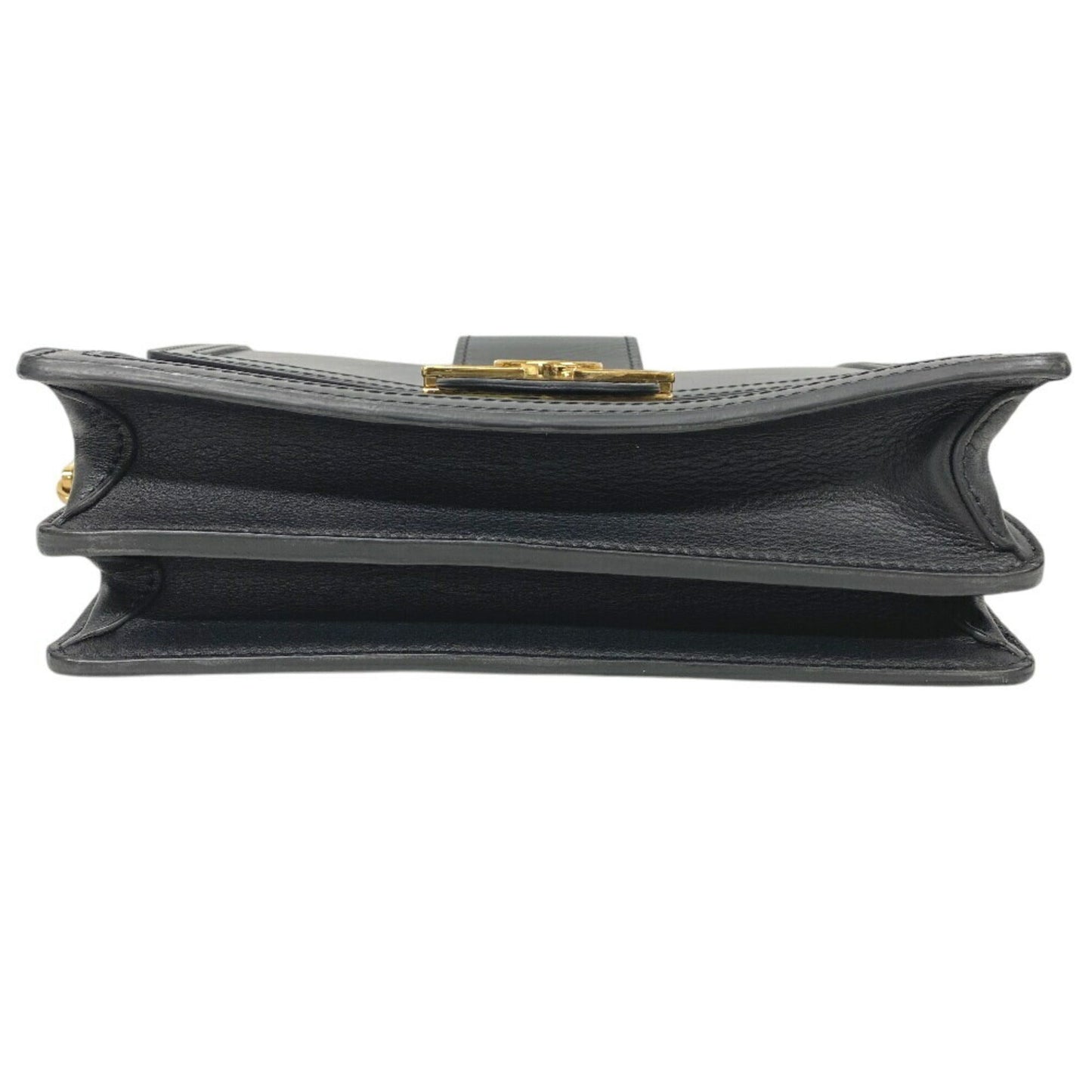 Louis Vuitton Black Gold Leather Shoulder Bag