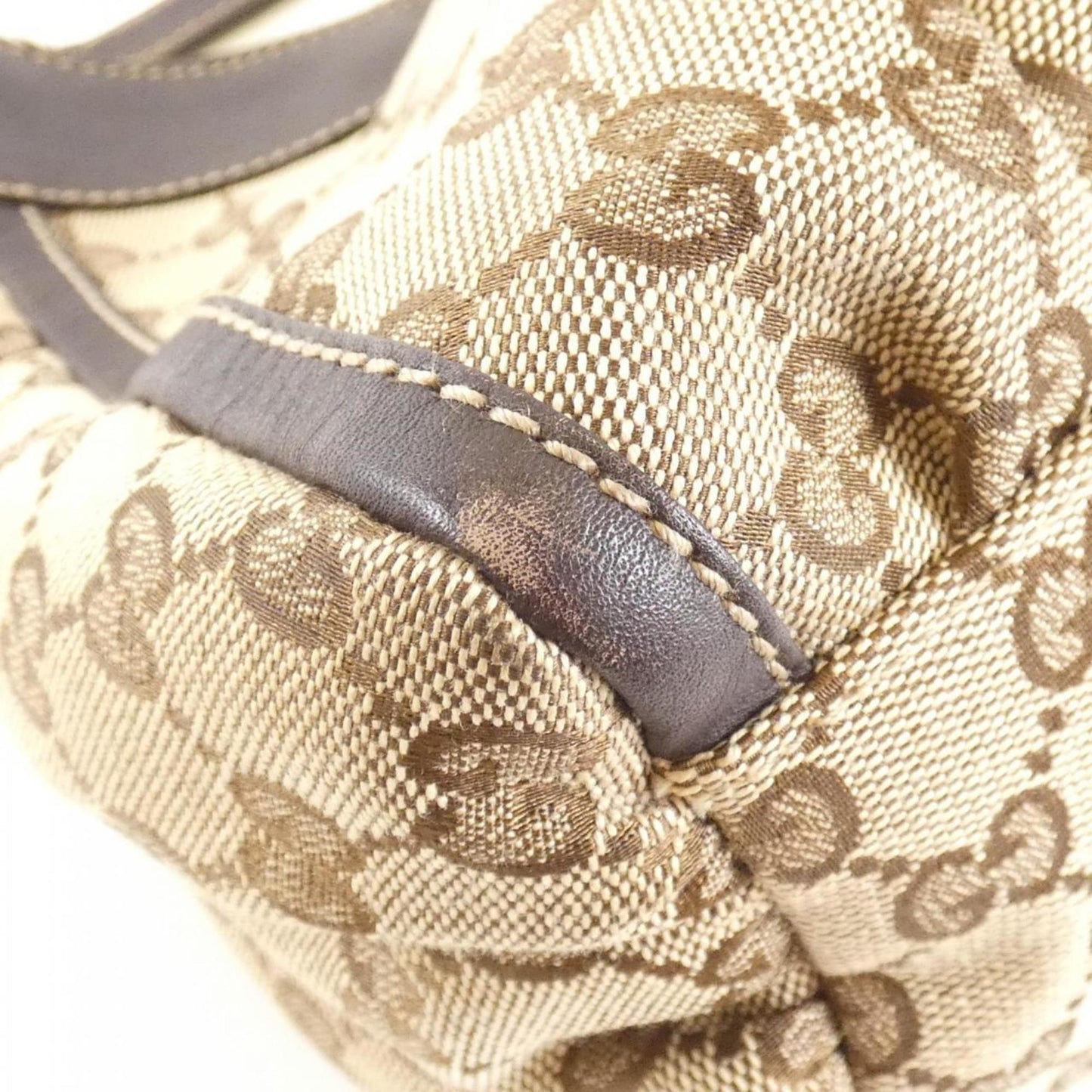 Gucci Beige Brown Gg Canvas Shoulder Bag