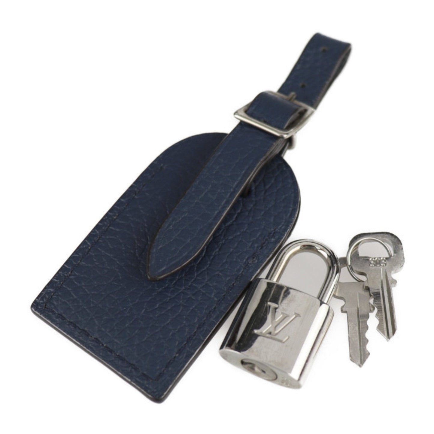 Louis Vuitton Navy Leather Messenger Bag Shoulder Bag