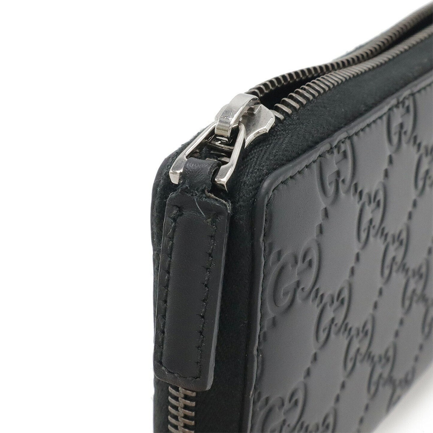 Gucci Black Leather Long Wallet (Bi-Fold)