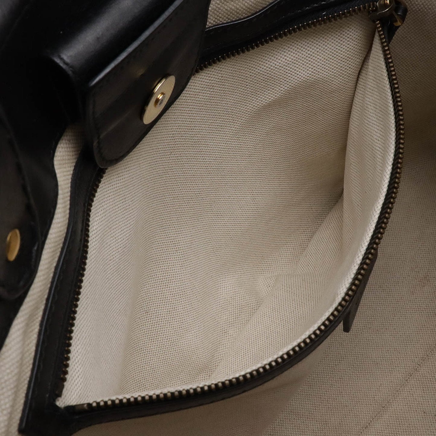 Gucci Black Leather Handbag Tote Bag