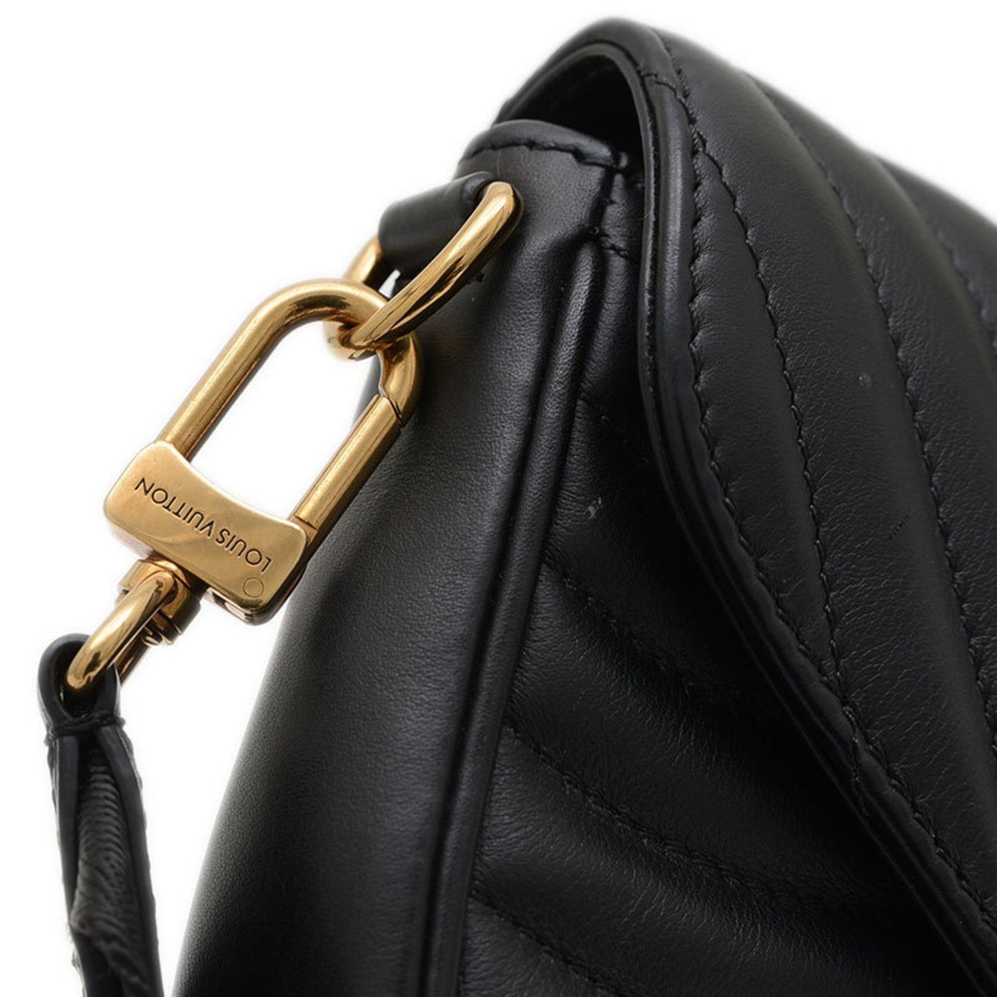 Louis Vuitton Black Leather Pochette Shoulder Bag