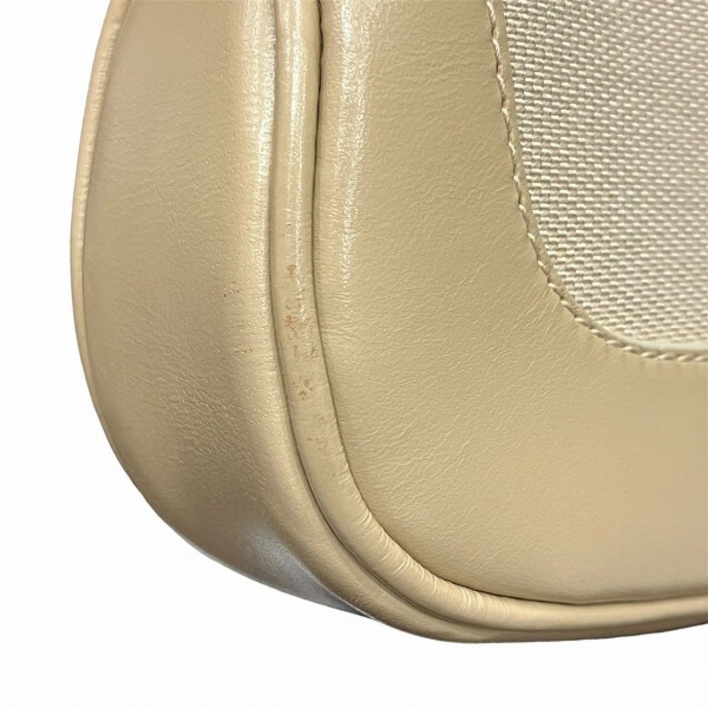 Gucci Jackie Beige Canvas Leather Shoulder Bag
