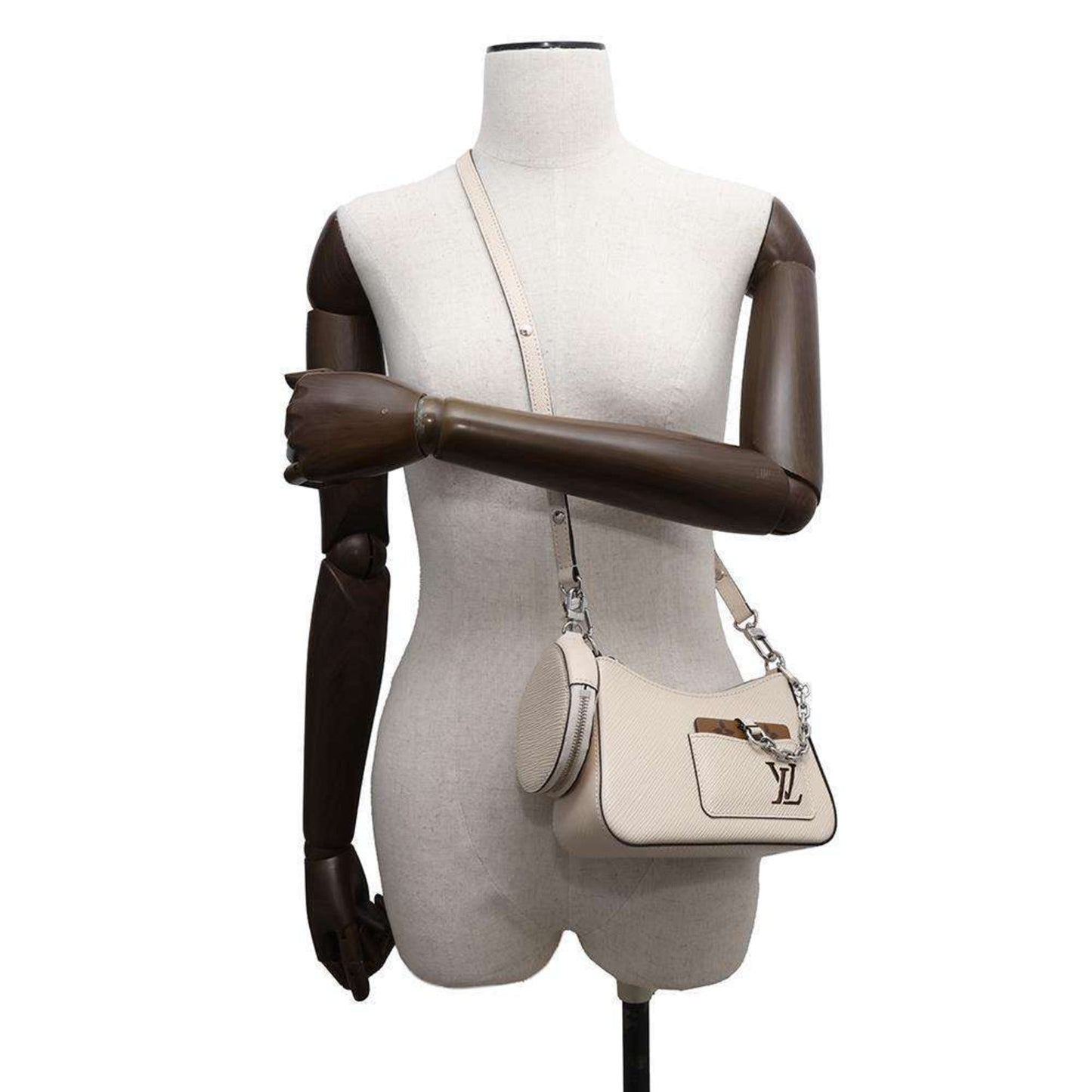 Louis Vuitton Epi Silver Epi Leather Handbag Shoulder Bag