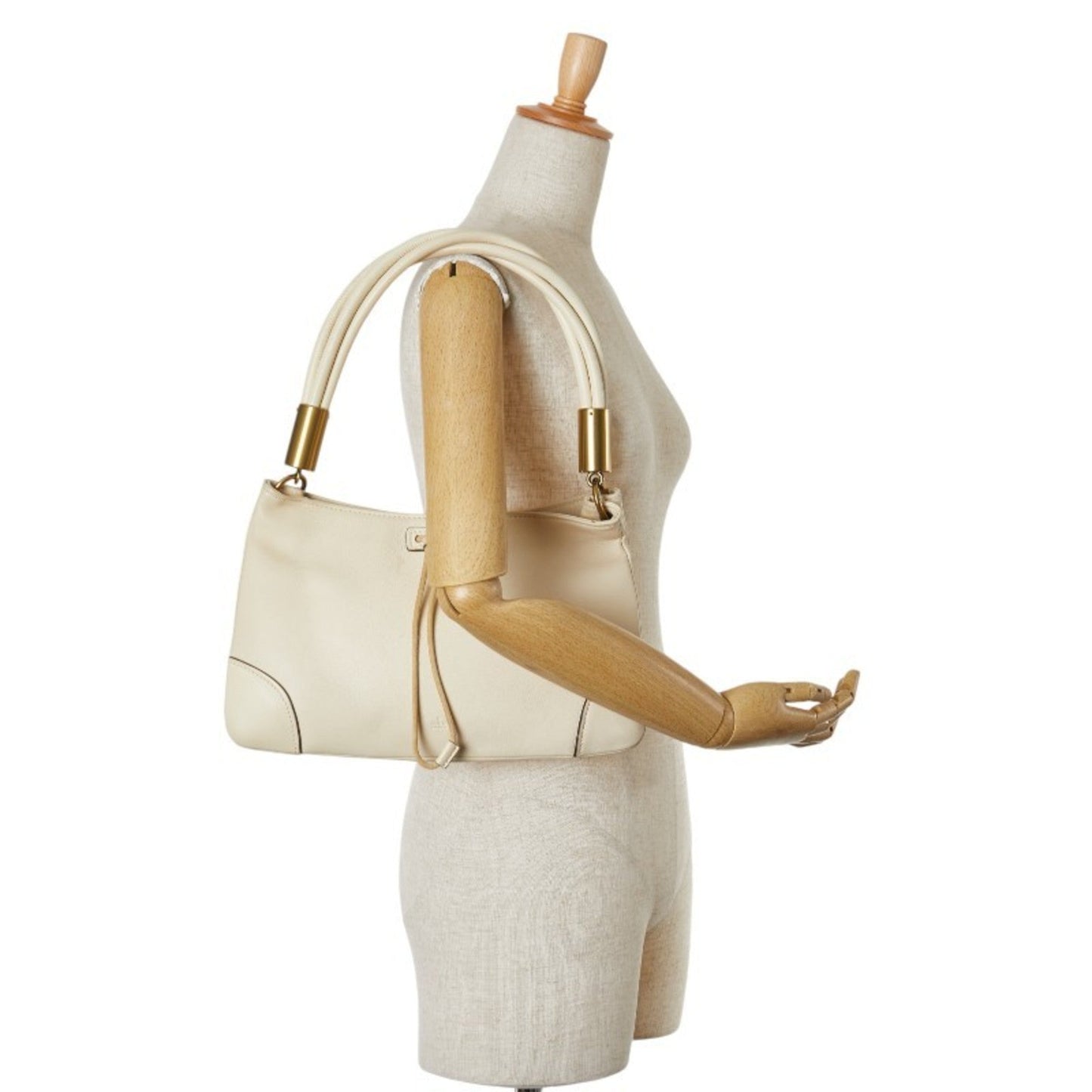 Gucci White Leather Shoulder Bag
