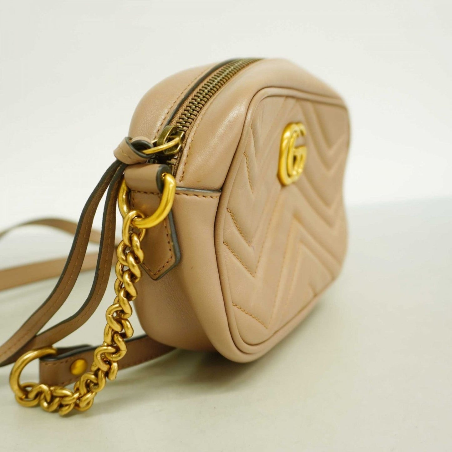 Gucci Light Brown Leather Shoulder Bag