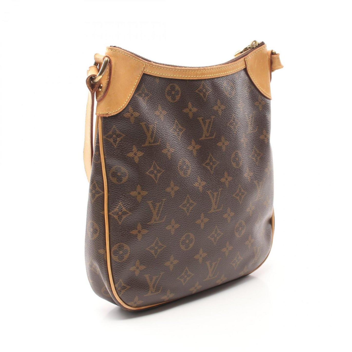 Louis Vuitton Brown Coated Canvas Leather Shoulder Bag
