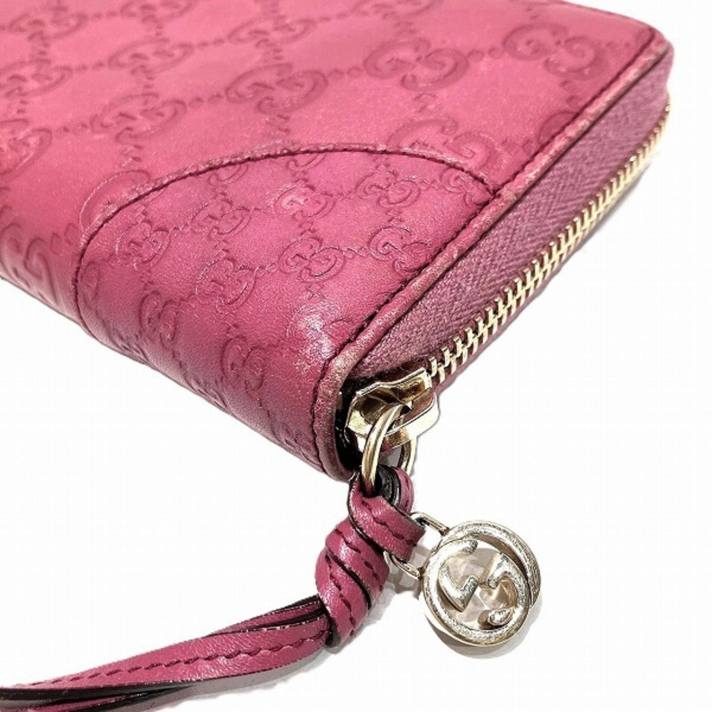 Gucci Pink Leather Coin Purse/Coin Case