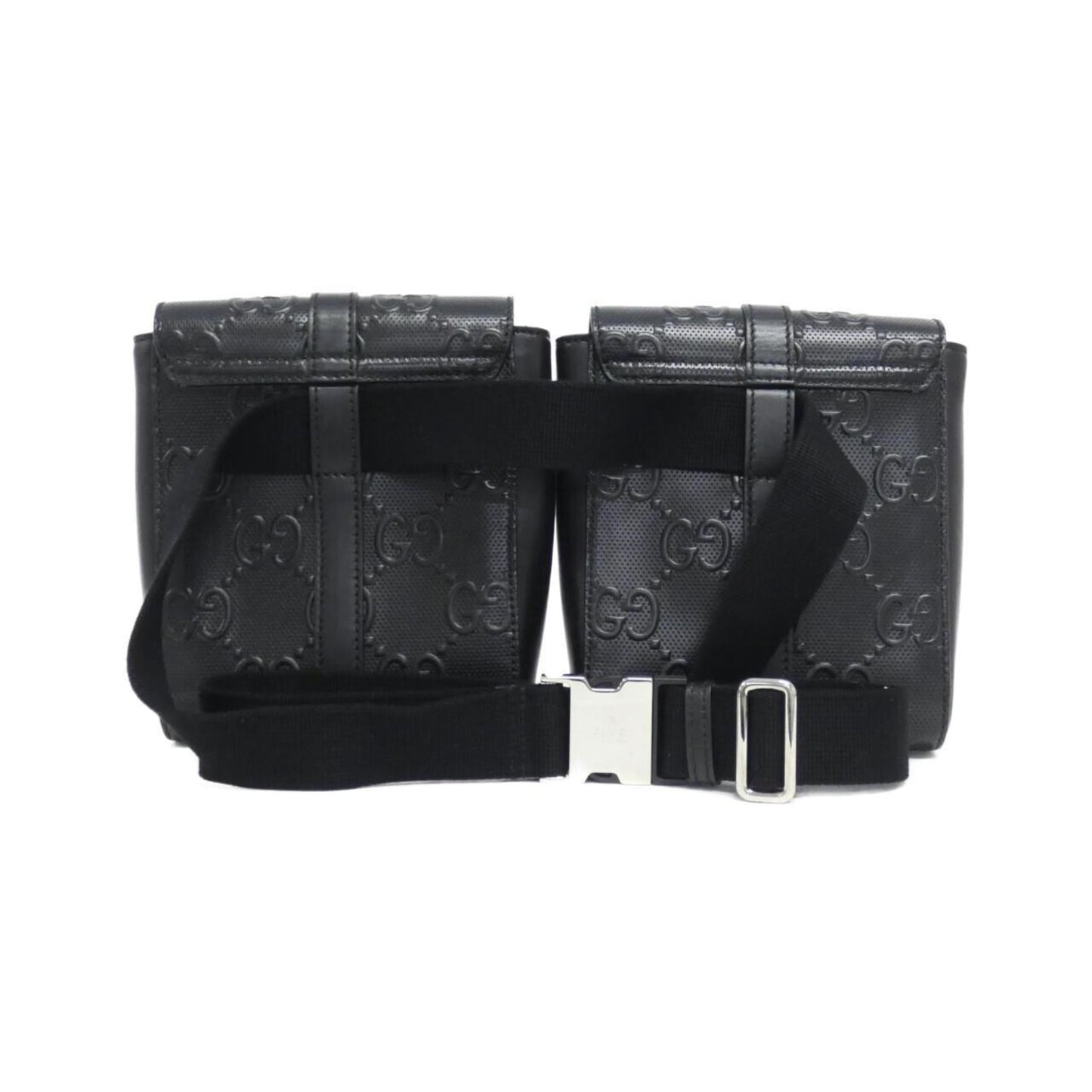 Gucci Black Embossed Fanny Pack