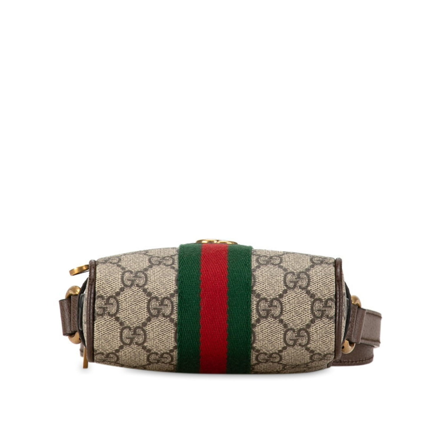 Gucci Sherry Line Beige Brown Pvc Leather Shoulder Bag