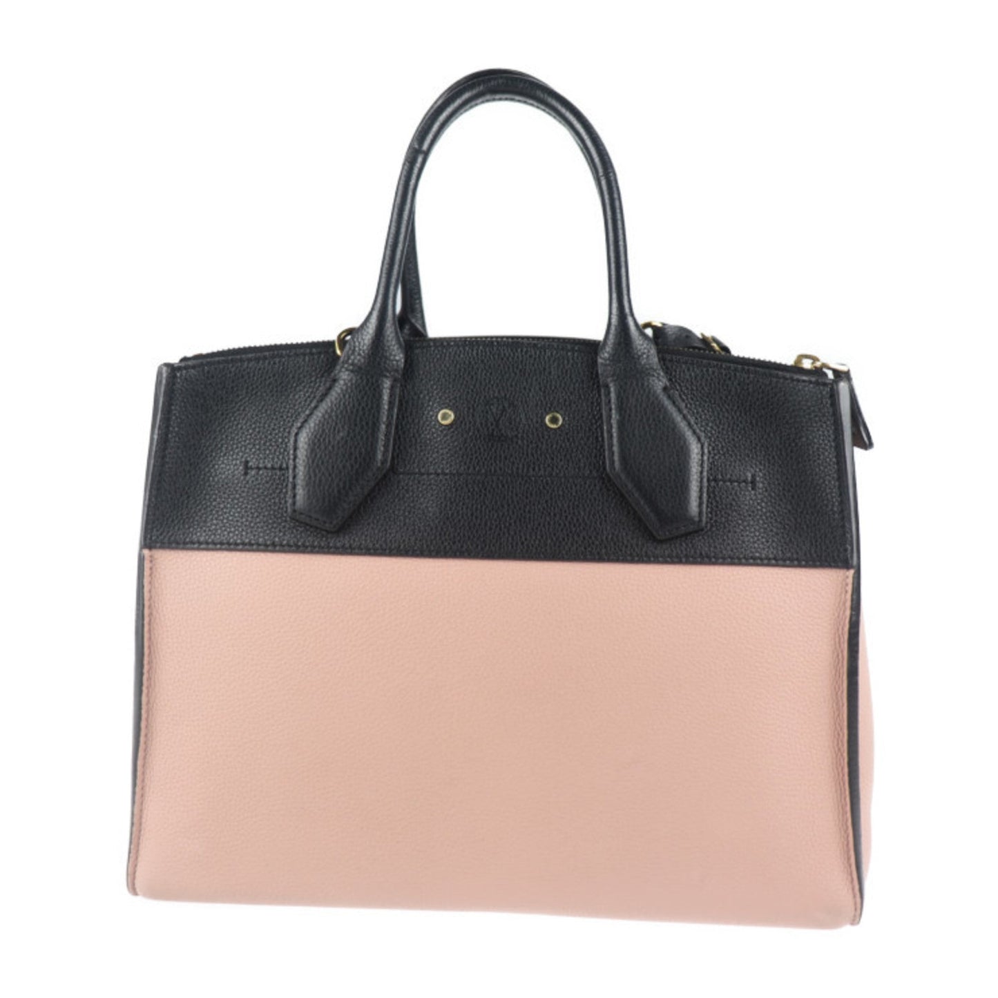 Louis Vuitton Black Magnolia Leather Handbag Shopping Bag Shoulder Bag Tote Bag