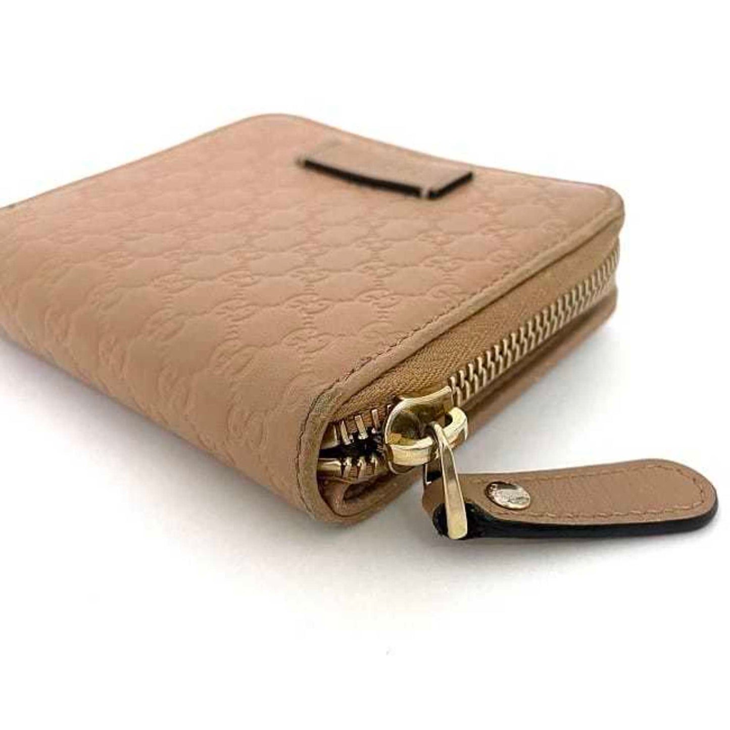 Gucci Beige Gold Leather Wallet (Bi-Fold)
