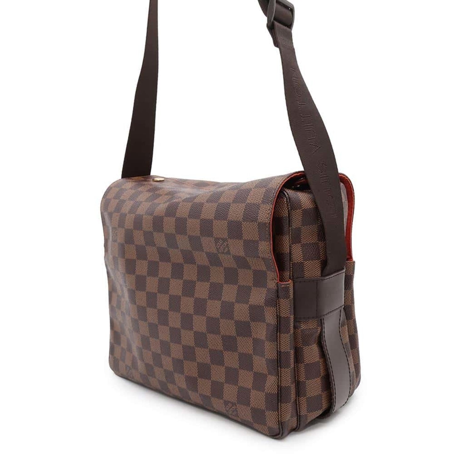 Louis Vuitton Brown Red Color Damier Canvas Shoulder Bag