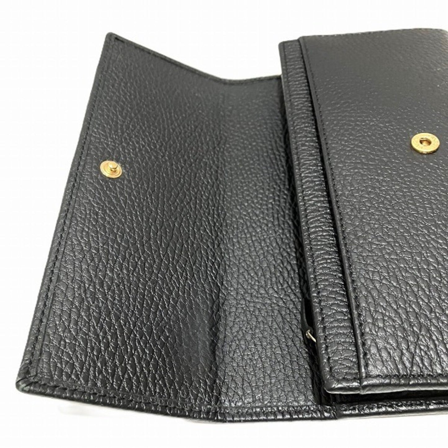 Gucci Black Leather Long Wallet (Bi-Fold)
