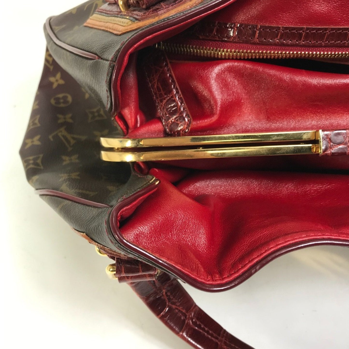 Louis Vuitton Red Cloth Shoulder Bag