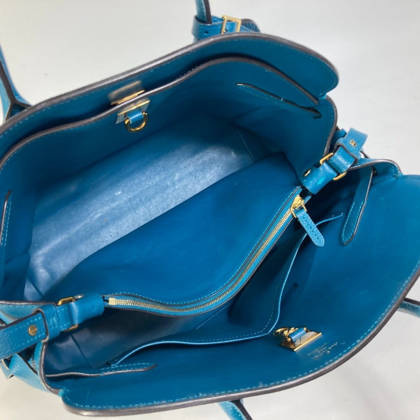 Louis Vuitton Blue Leather Shoulder Bag