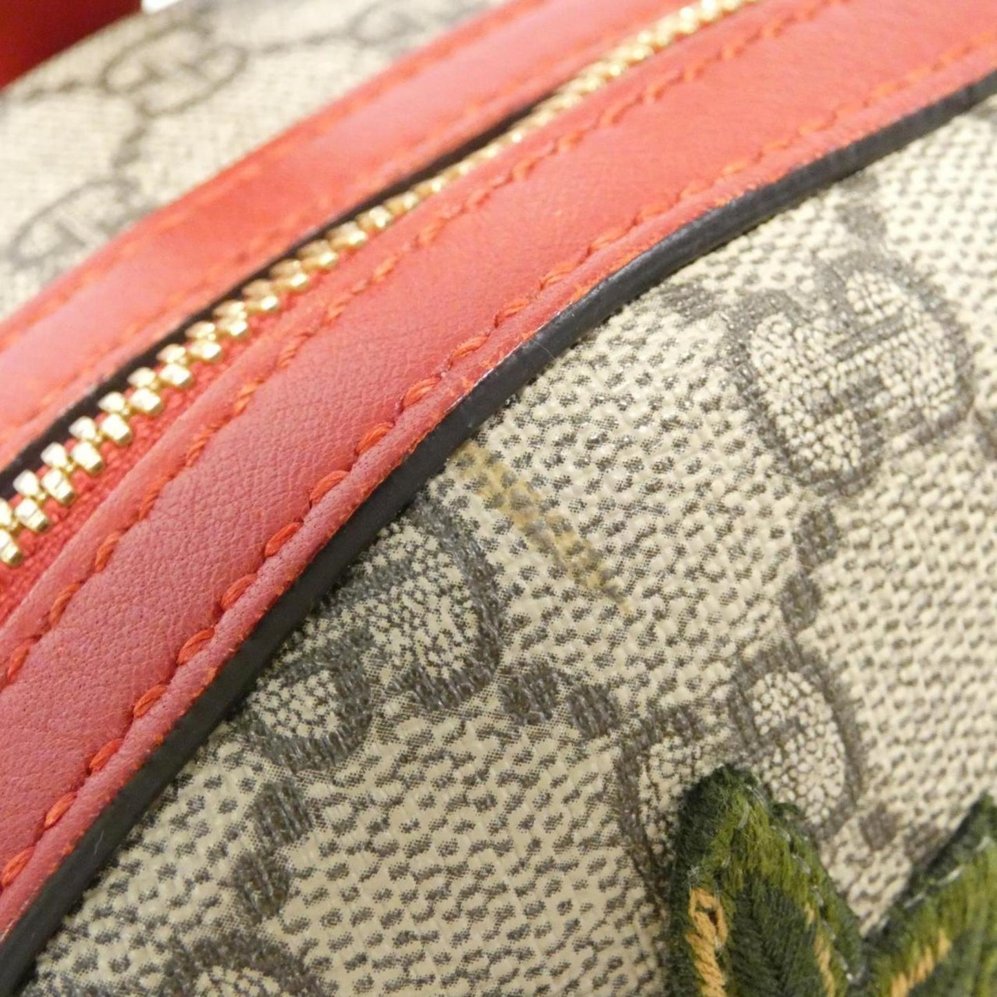 Gucci Beige Red Color Gg Supreme Backpack