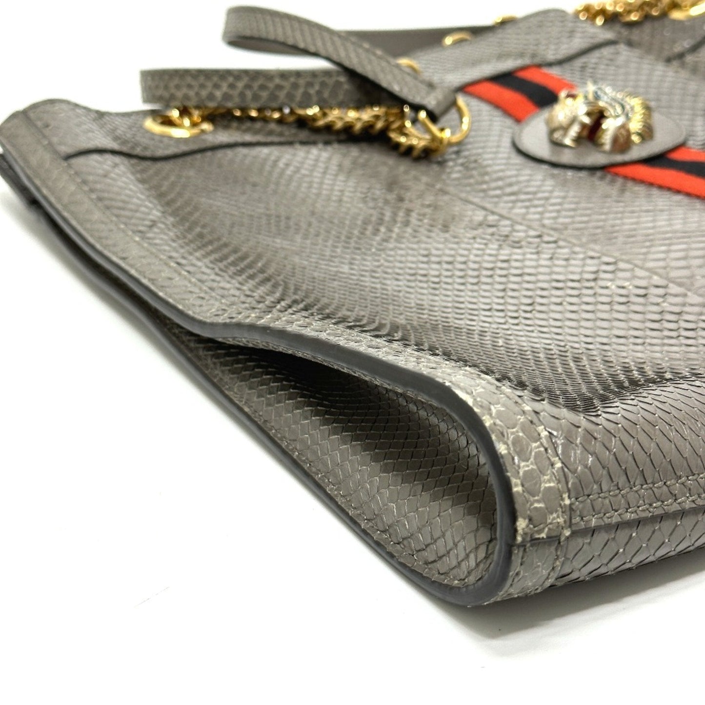 Gucci Gray Leather Tote Bag