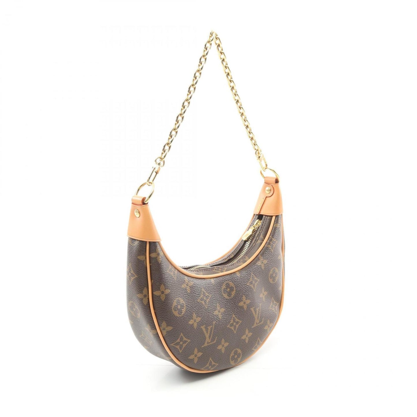 Louis Vuitton Brown Monogram Coated Canvas Leather Shoulder Bag