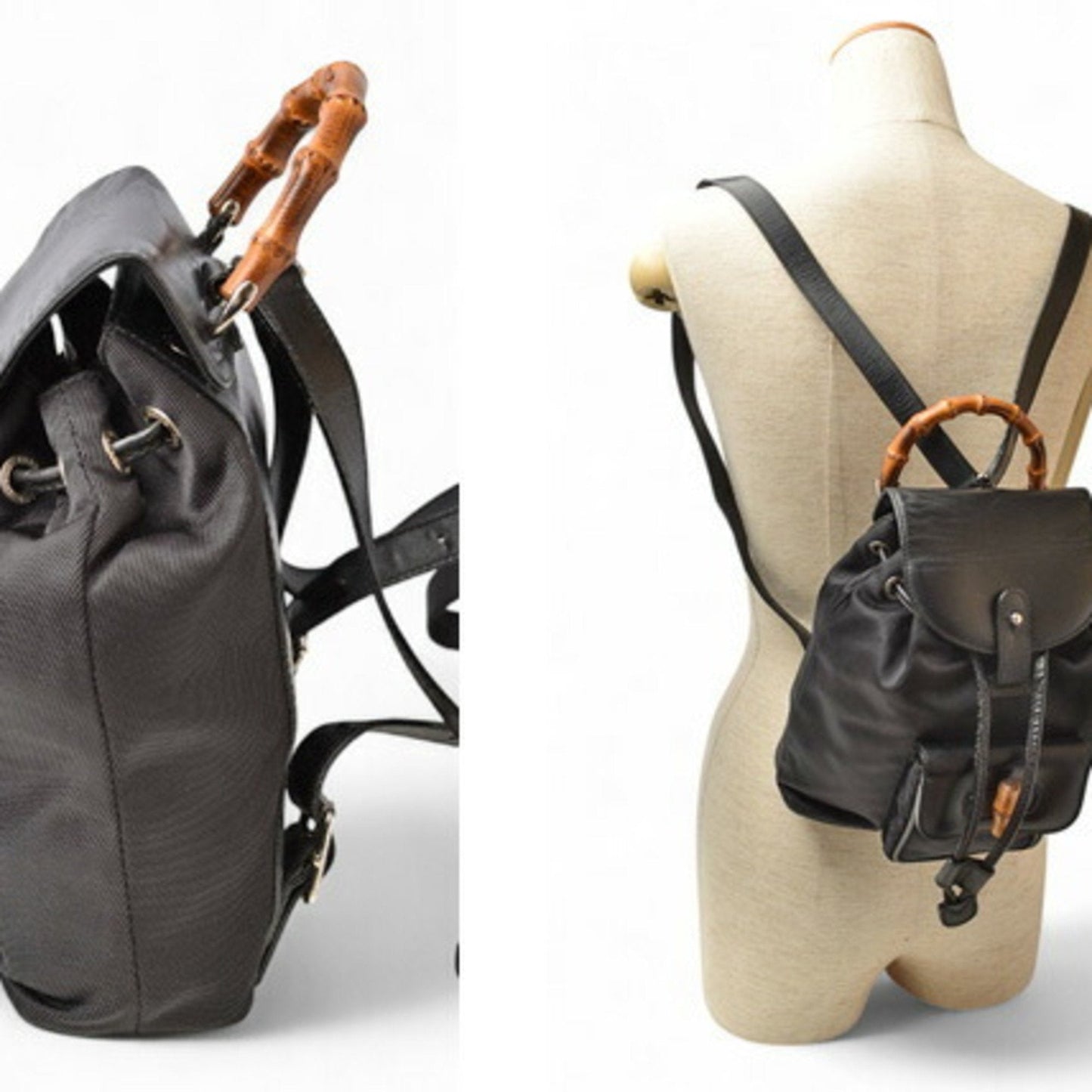 Gucci Black Leather Backpack