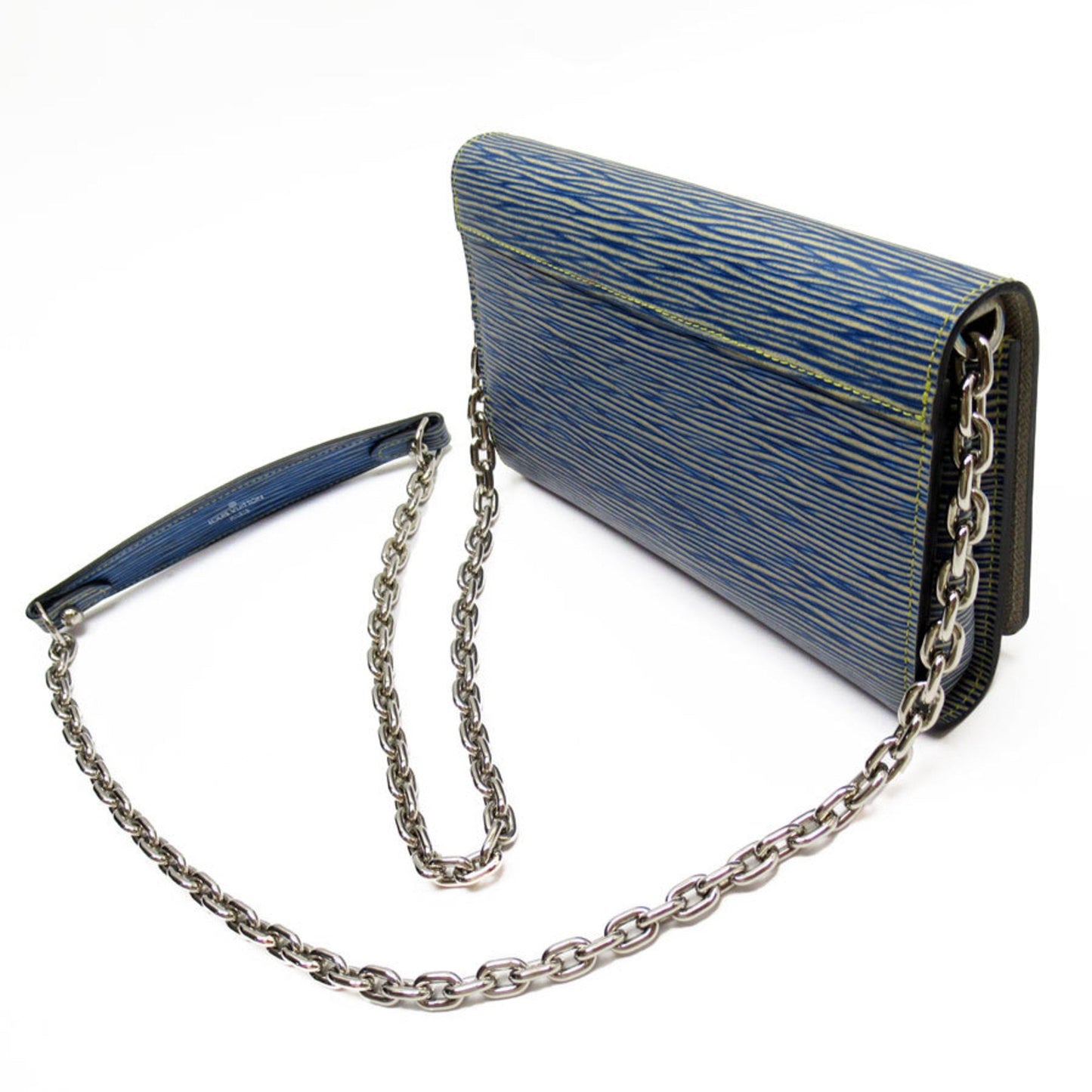 Louis Vuitton Blue Epi Leather Chain/Shoulder Wallet