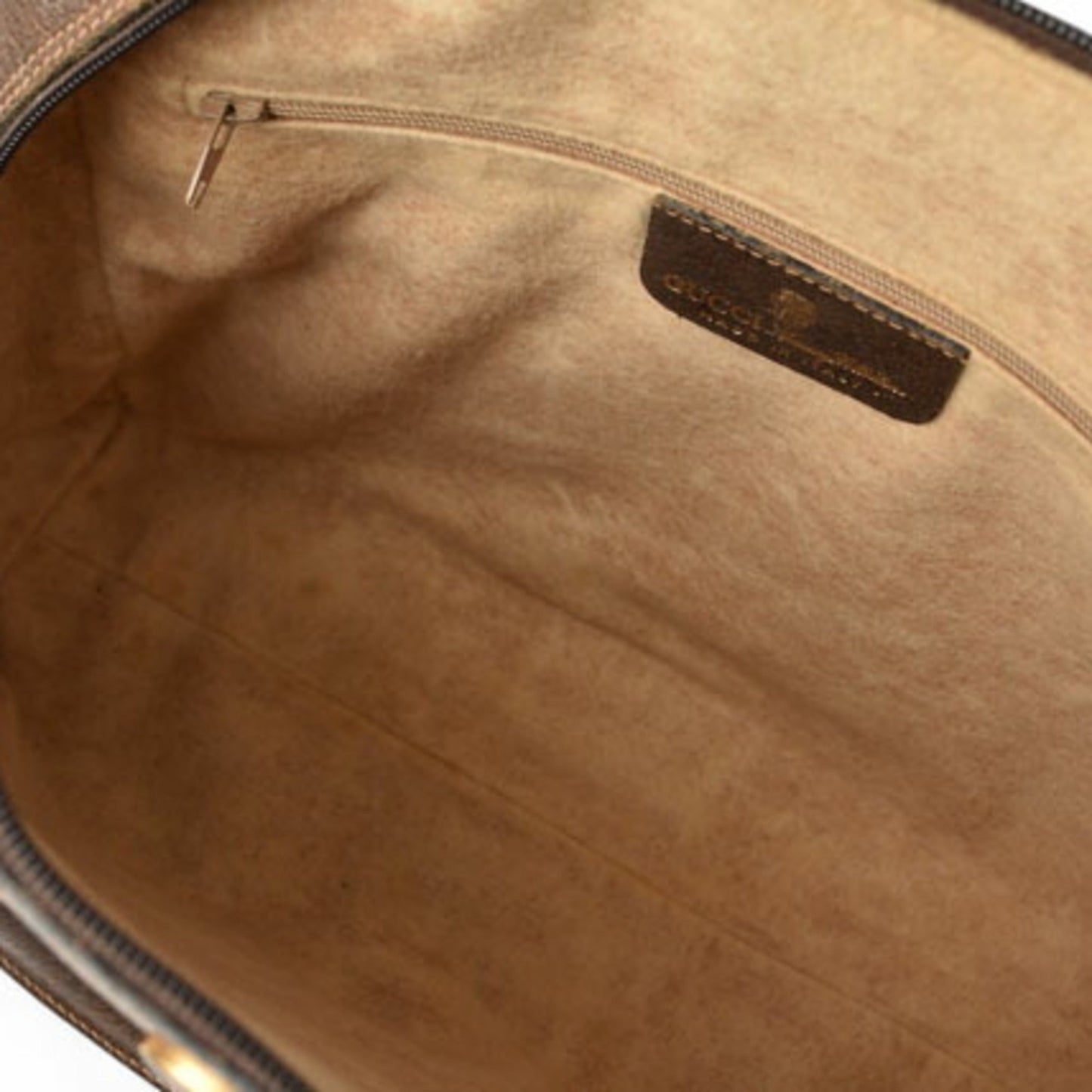 Gucci Beige Brown Pvc Leather Boston Bag Shoulder Bag