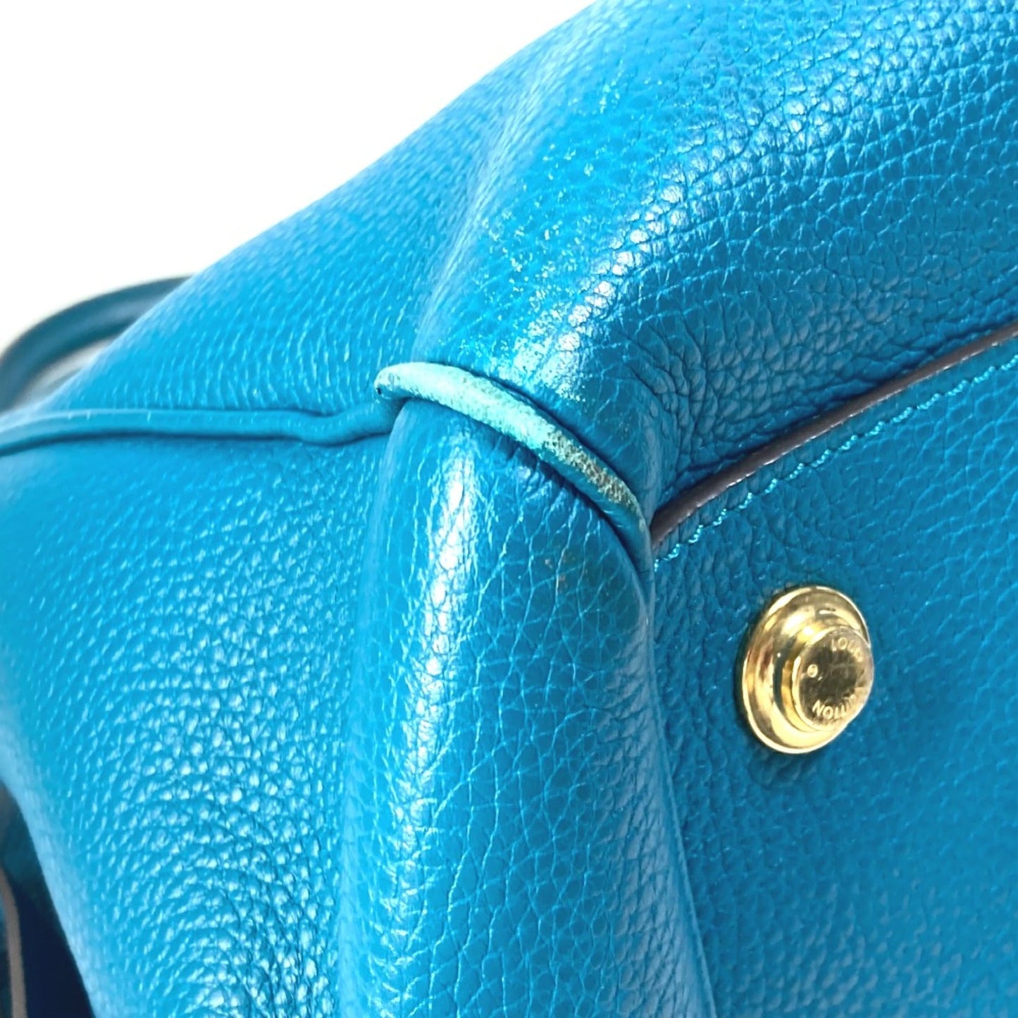 Louis Vuitton Blue Leather Shoulder Bag