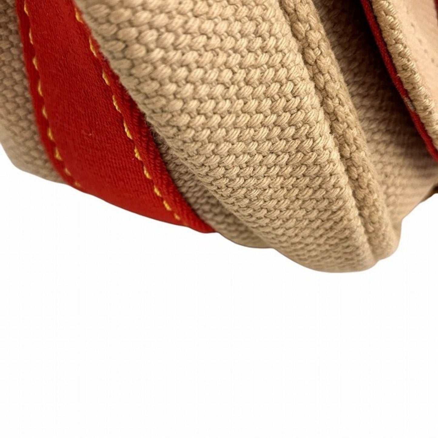 Louis Vuitton Beige Red Color Canvas Shoulder Bag