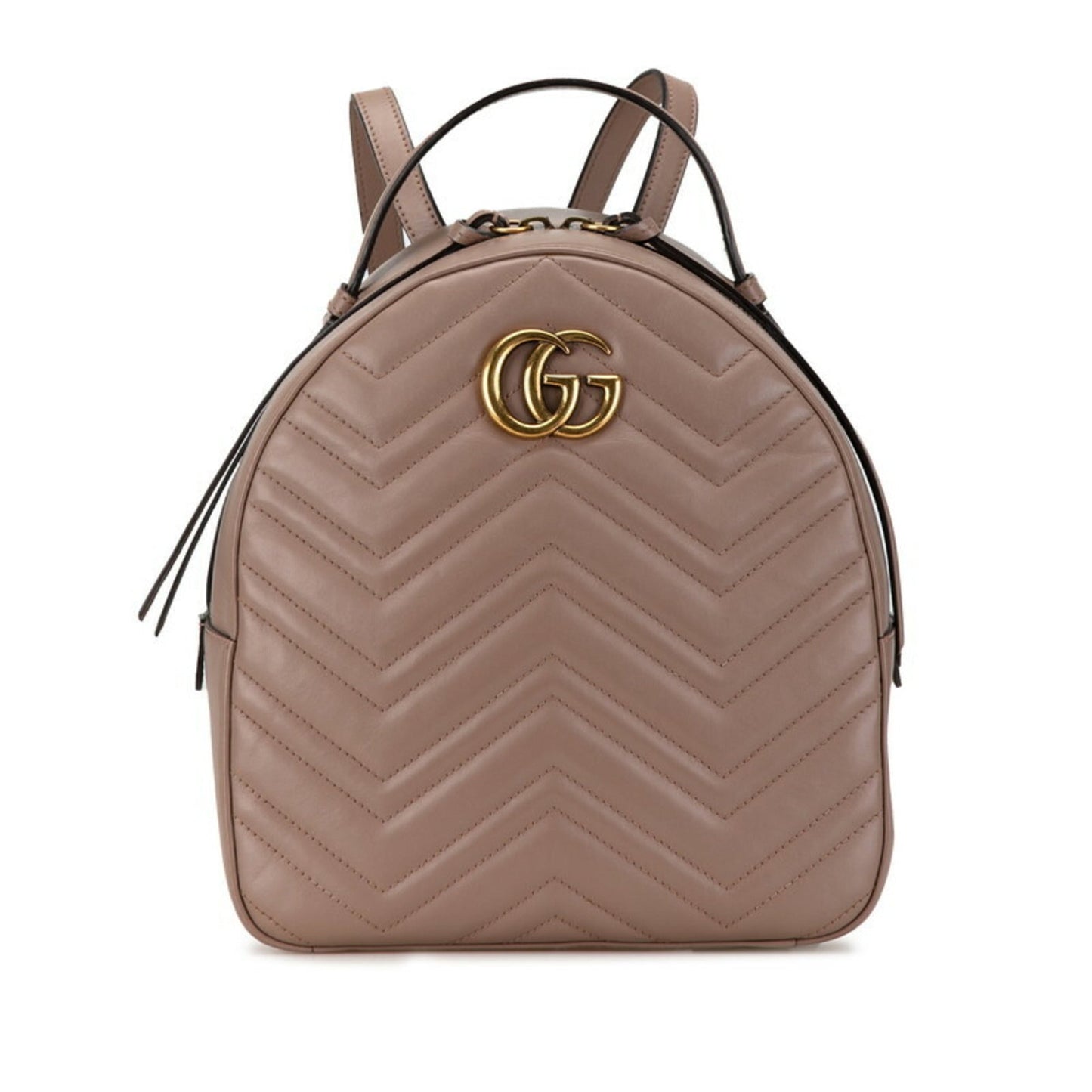 Gucci Pink Beige Leather Backpack ()