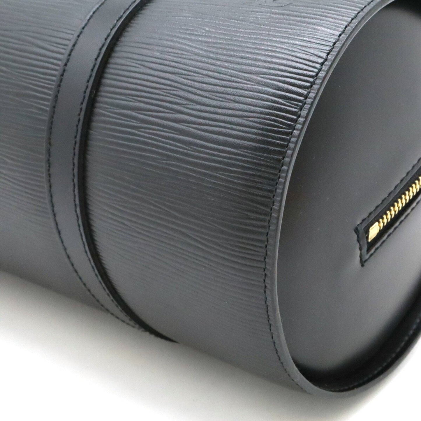 Louis Vuitton Black Noir Epi Leather Handbag Pouch Shoulder Bag