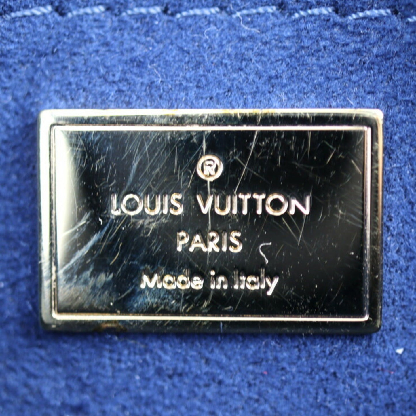 Louis Vuitton Blue Brown Sacrlet Vernis Epi Leather Monogram Handbag Shoulder Bag