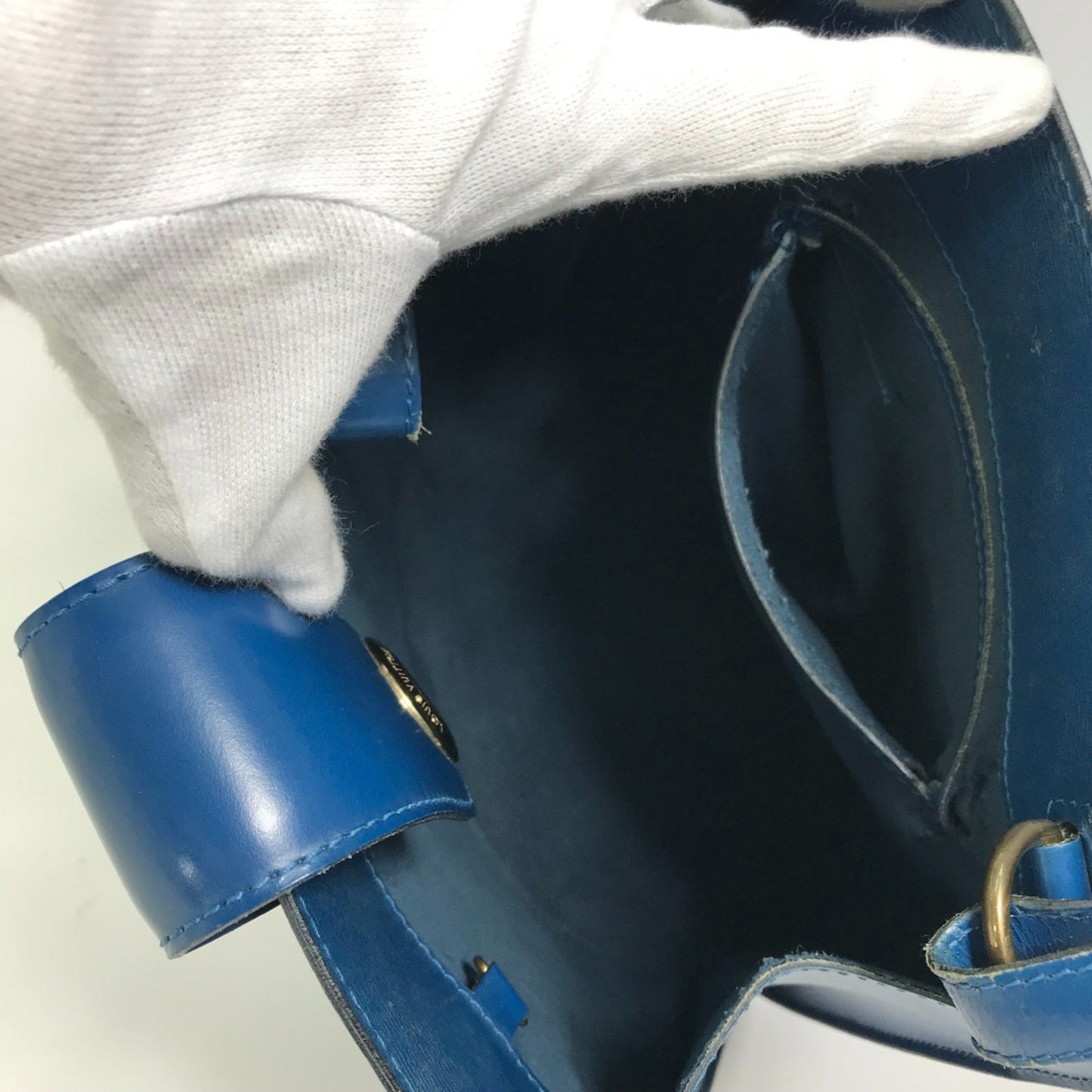 Louis Vuitton Blue Leather Shoulder Bag