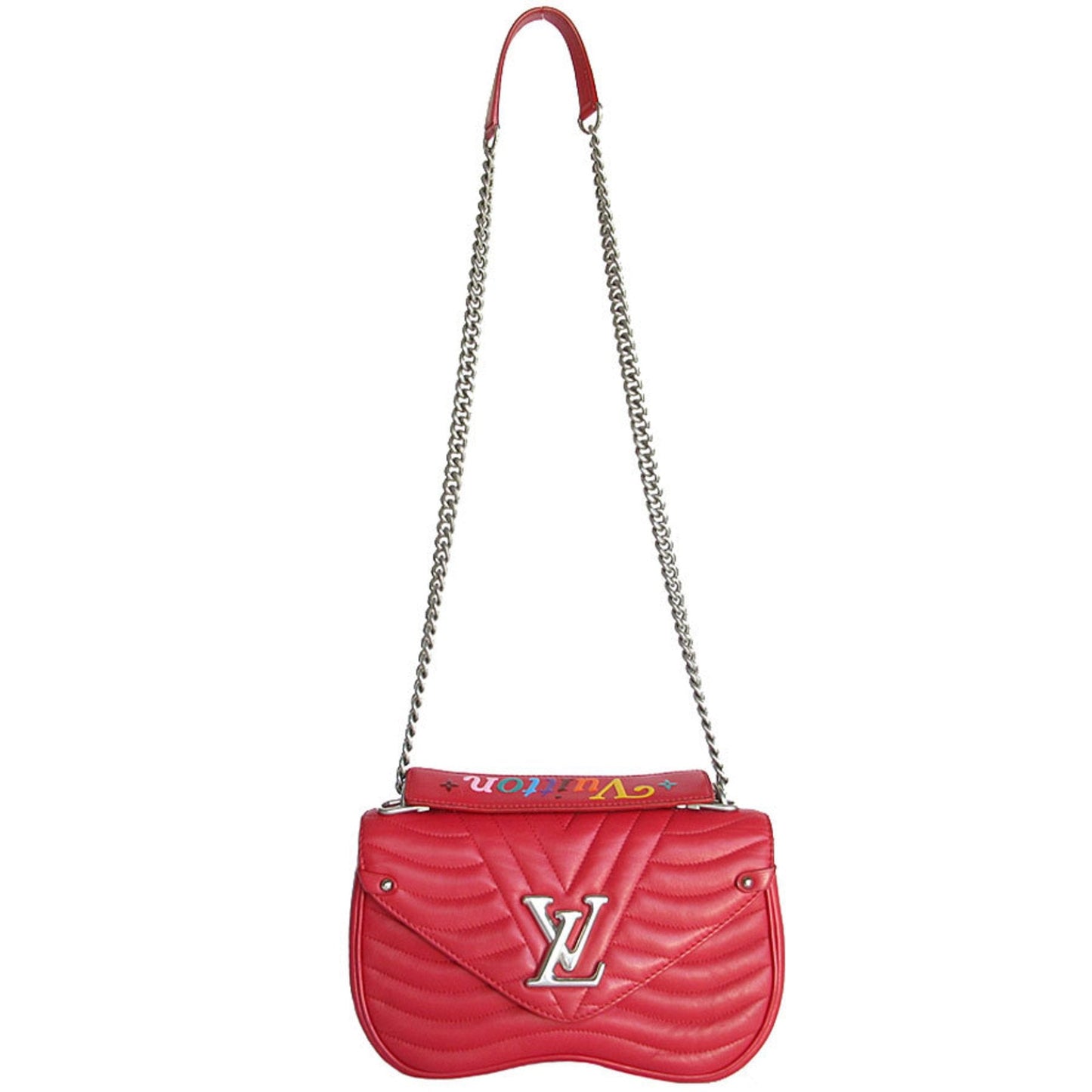 Louis Vuitton Red Color Leather Handbag Shoulder Bag