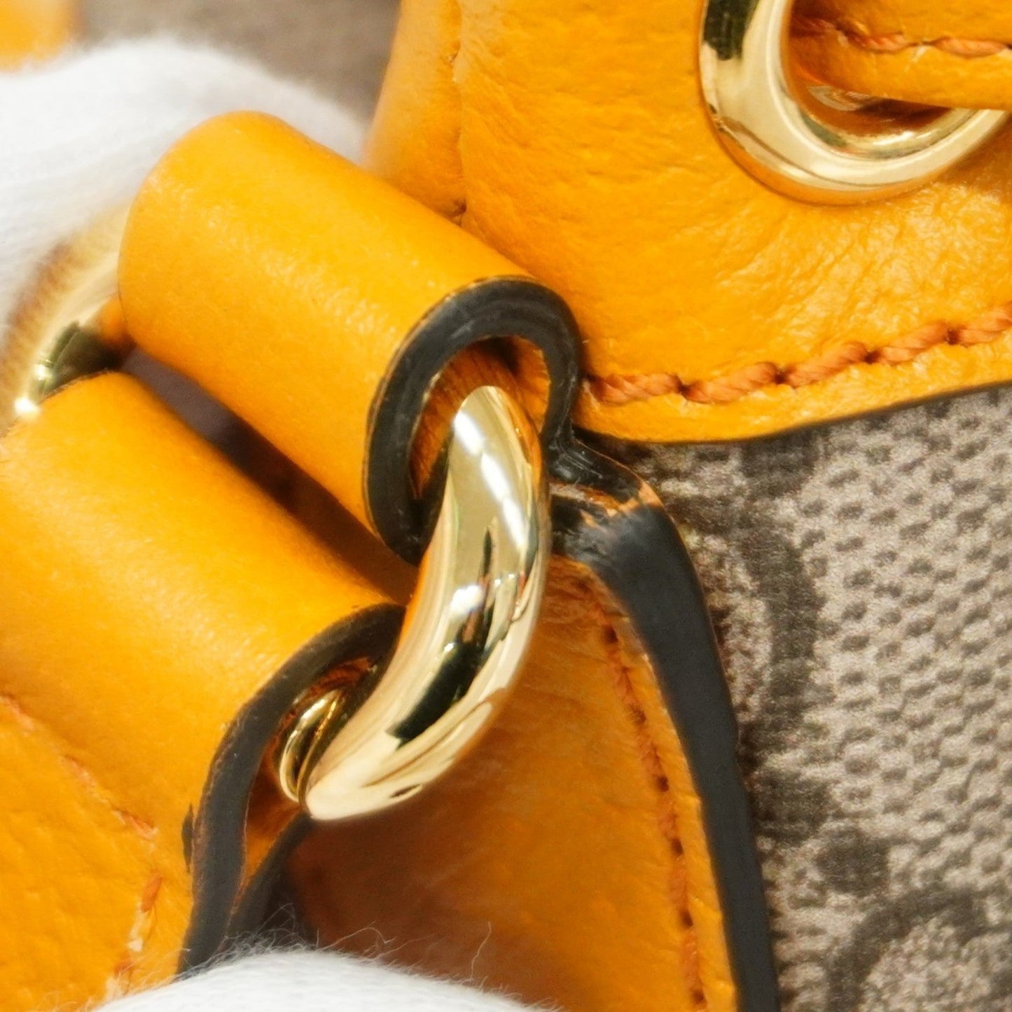 Gucci Brown Yellow Pvc Leather Shoulder Bag