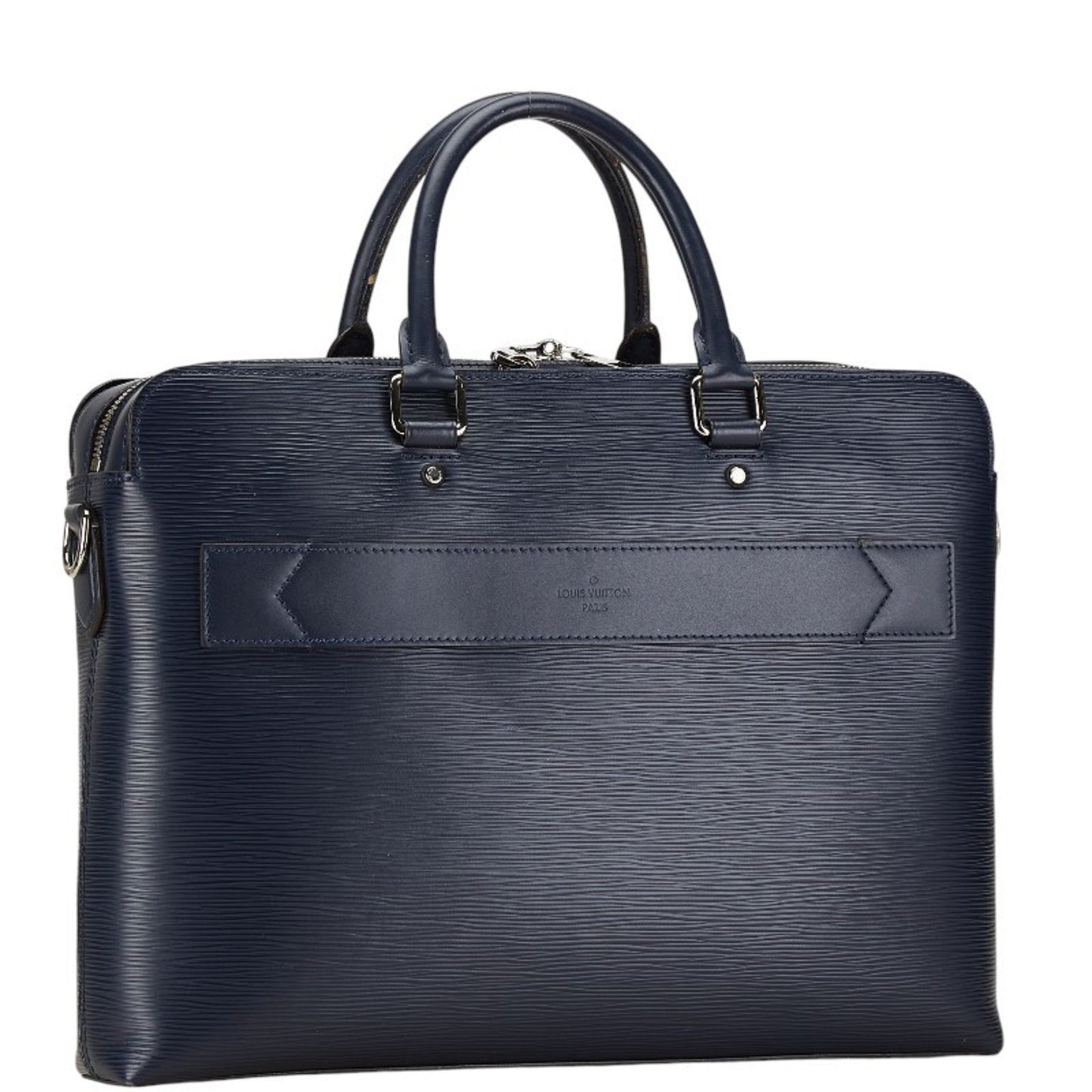 Louis Vuitton Navy Navy Blue Leather Shoulder Bag