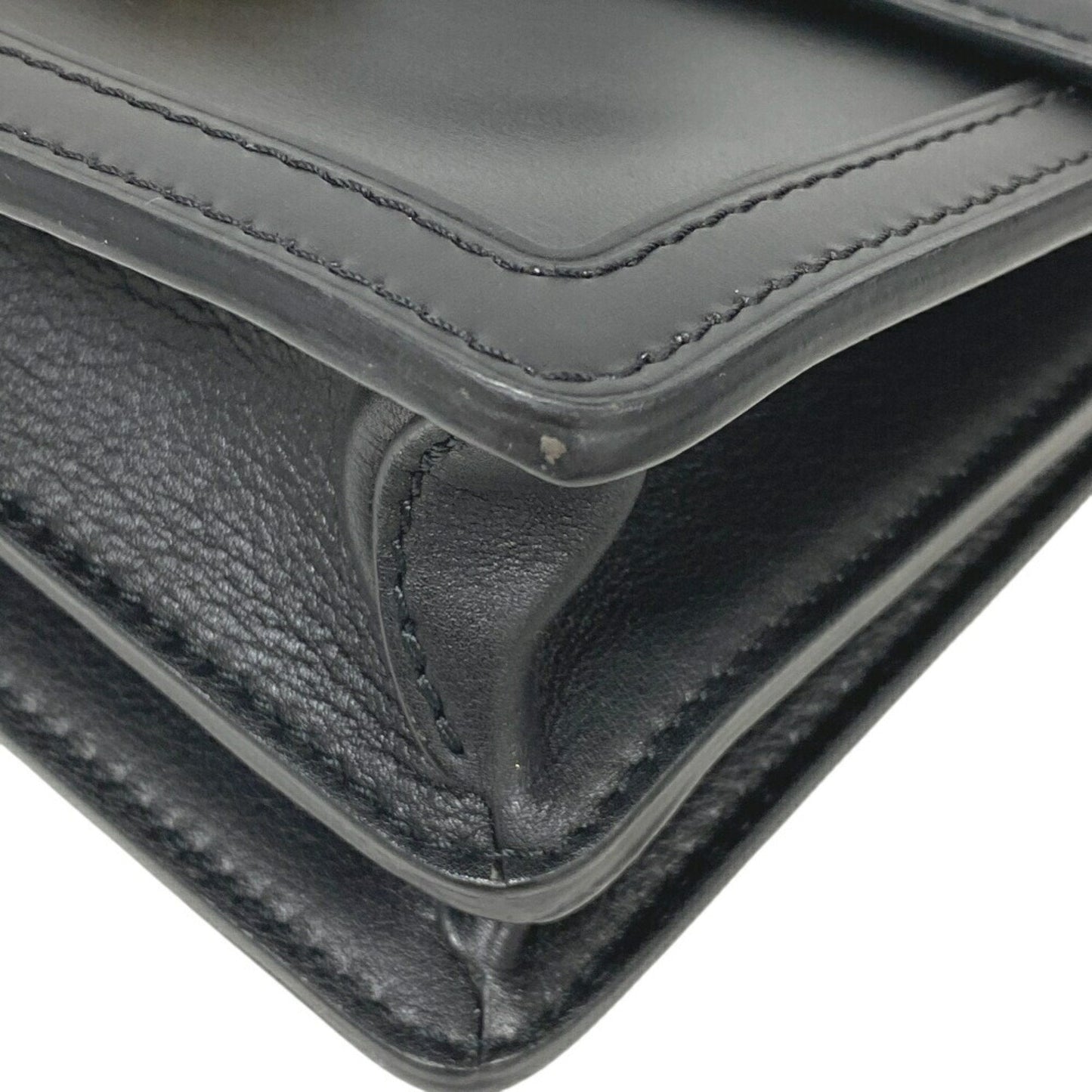 Louis Vuitton Black Gold Leather Shoulder Bag
