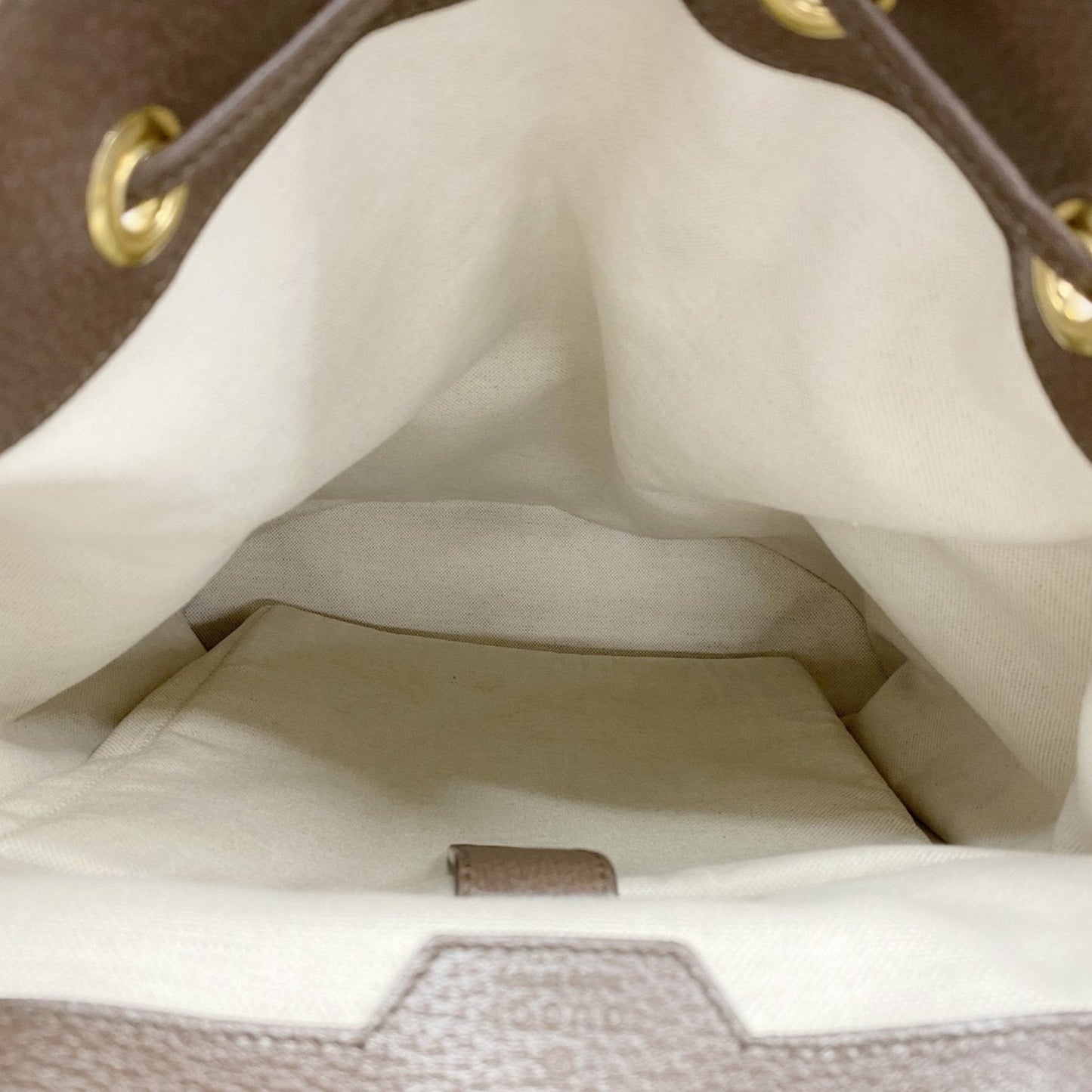 Gucci Brown Canvas Leather Backpack