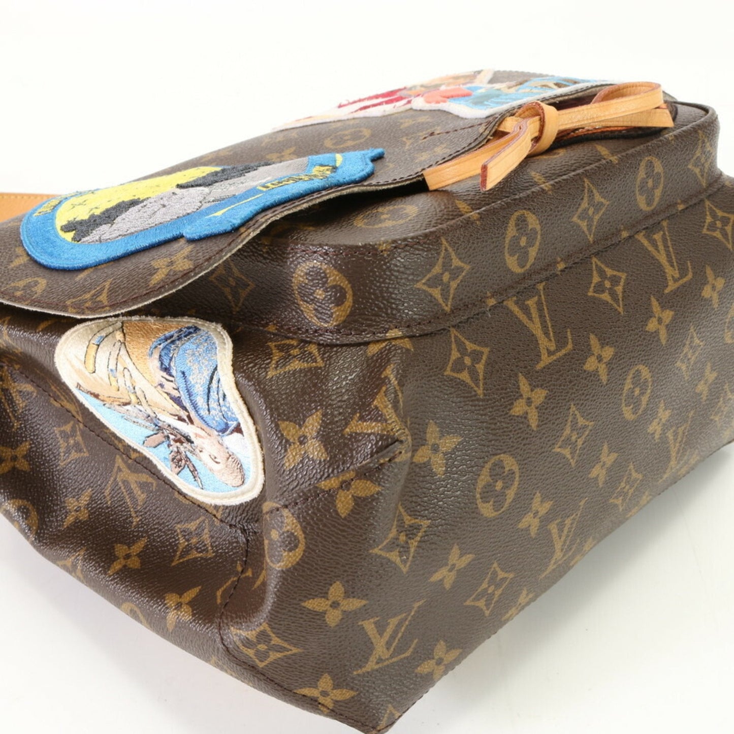 Louis Vuitton Monogram Brown Leather Coated Canvas Shoulder Bag