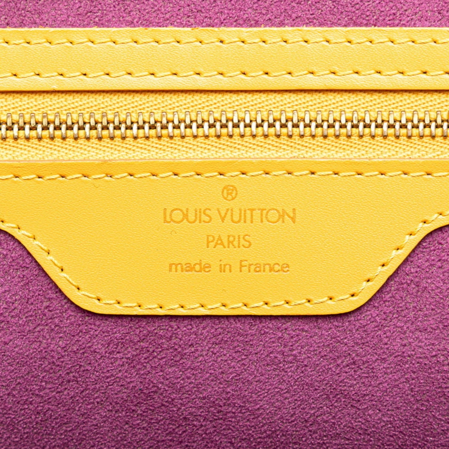 Louis Vuitton Yellow Leather Shoulder Bag Tote Bag