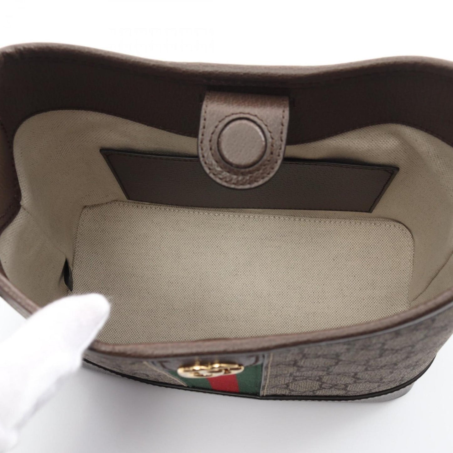 Gucci Beige Brown Multi-Color Gg Supreme Leather Shoulder Bag
