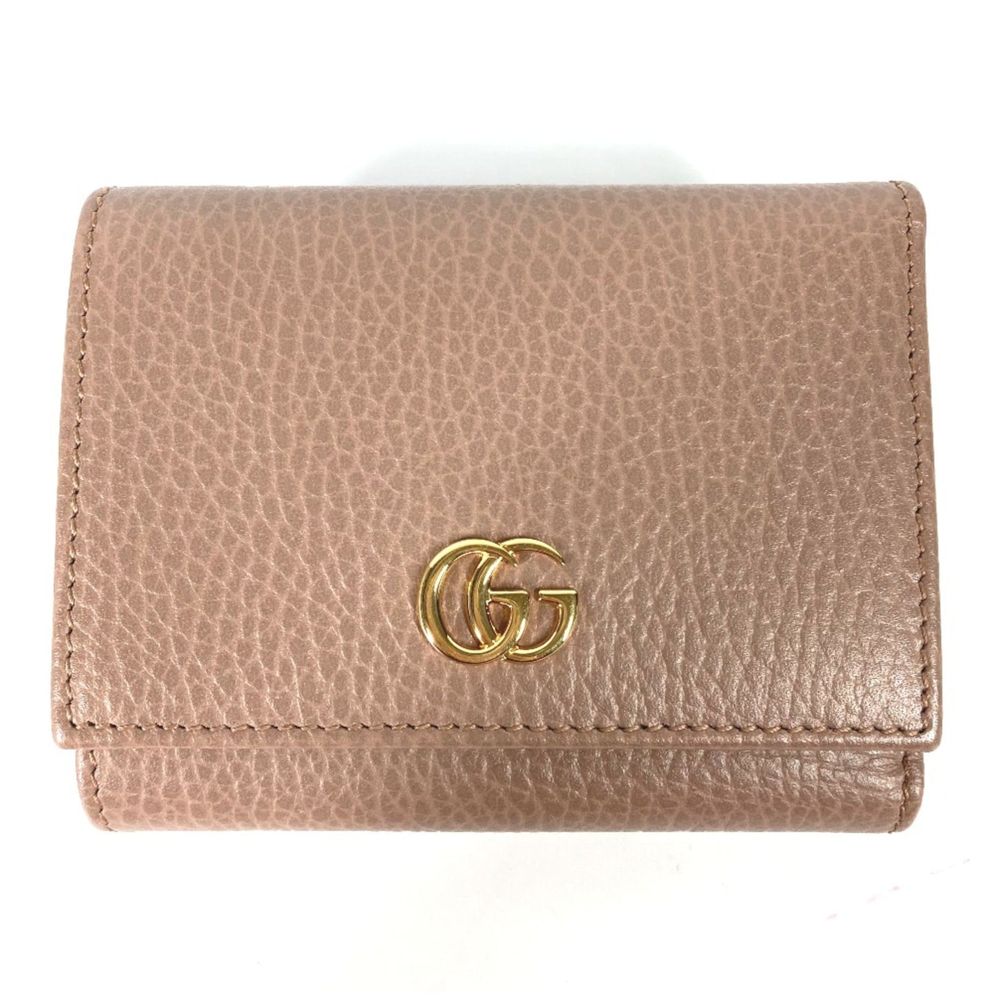 Gucci Beige Leather Wallet (Tri-Fold) ()