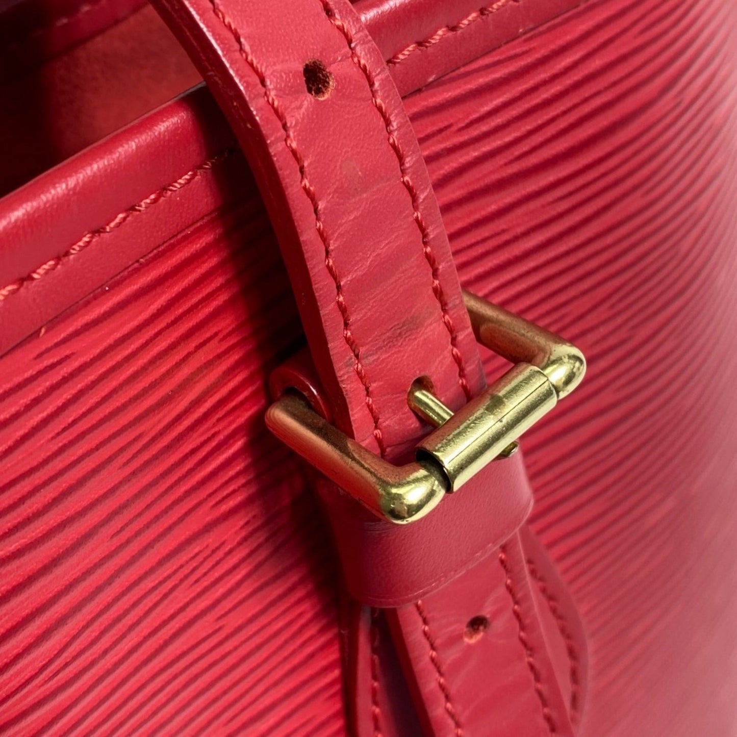 Louis Vuitton Red Leather Shoulder Bag