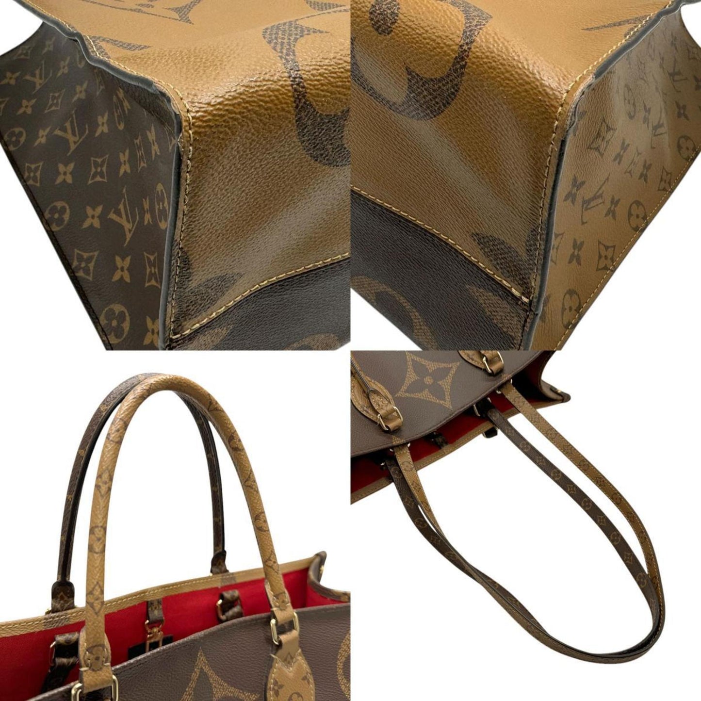 Louis Vuitton Monogram Reverse Brown Coated Canvas Handbag Shoulder Bag